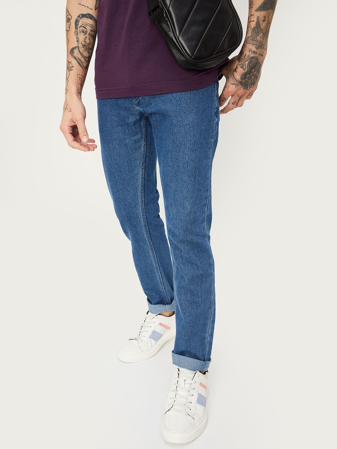 max Men Regular Mid Rise Light Blue Jeans-picture-18