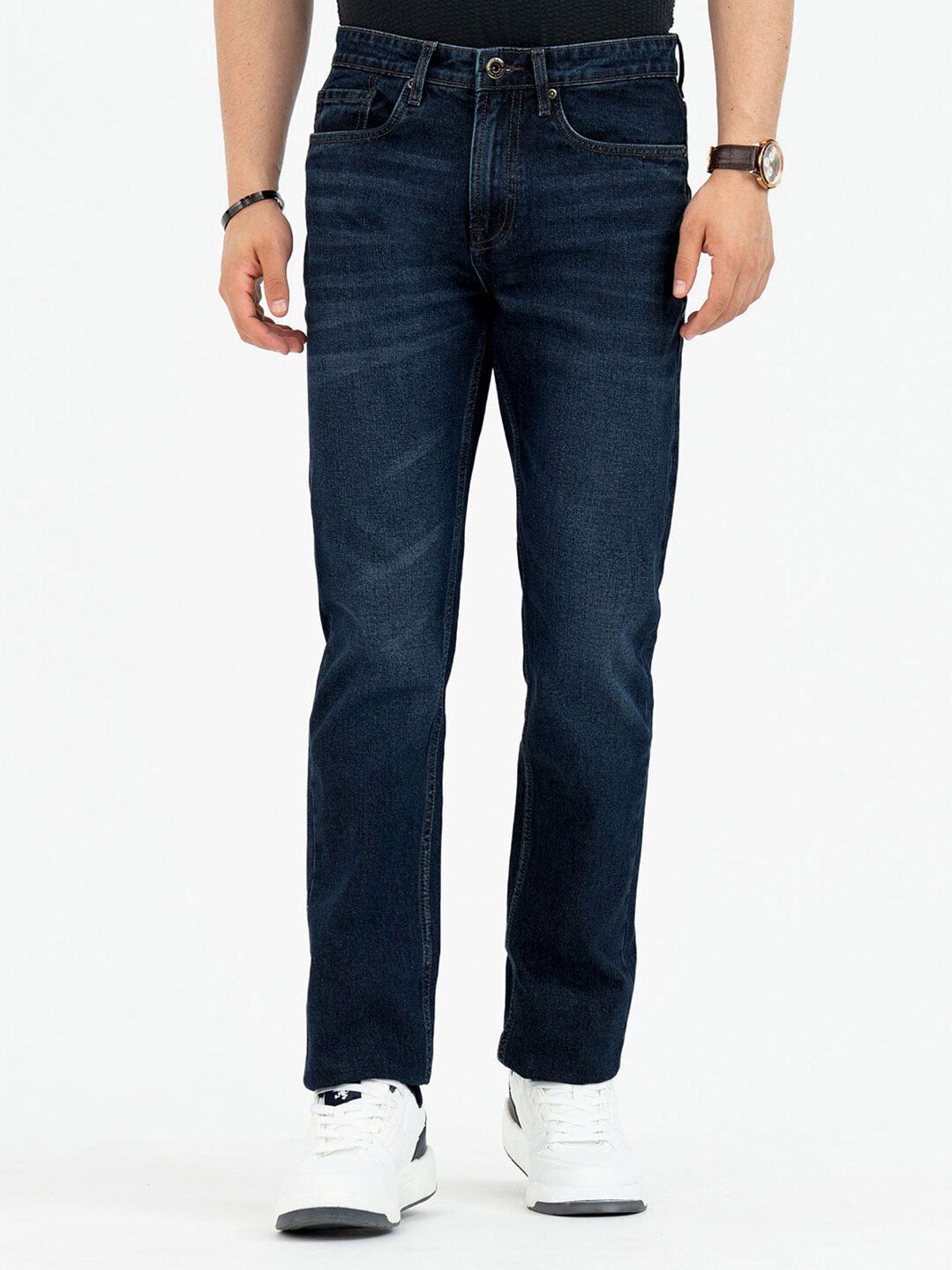 red tape Men Straight Fit Mid Rise Blue Jeans-picture-21