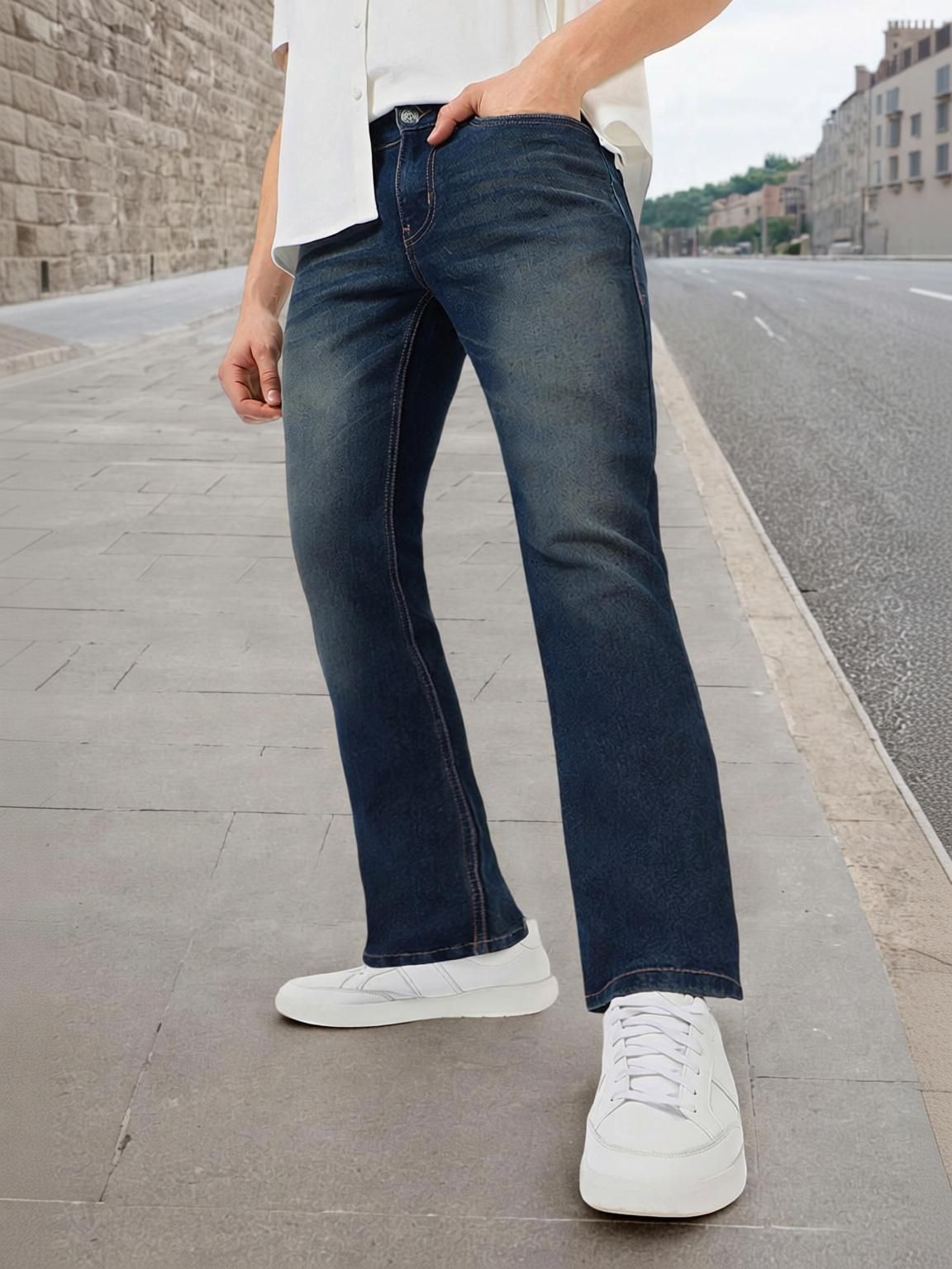 urbano fashion Men Boot-Leg Mid Rise Blue Jeans-picture-15