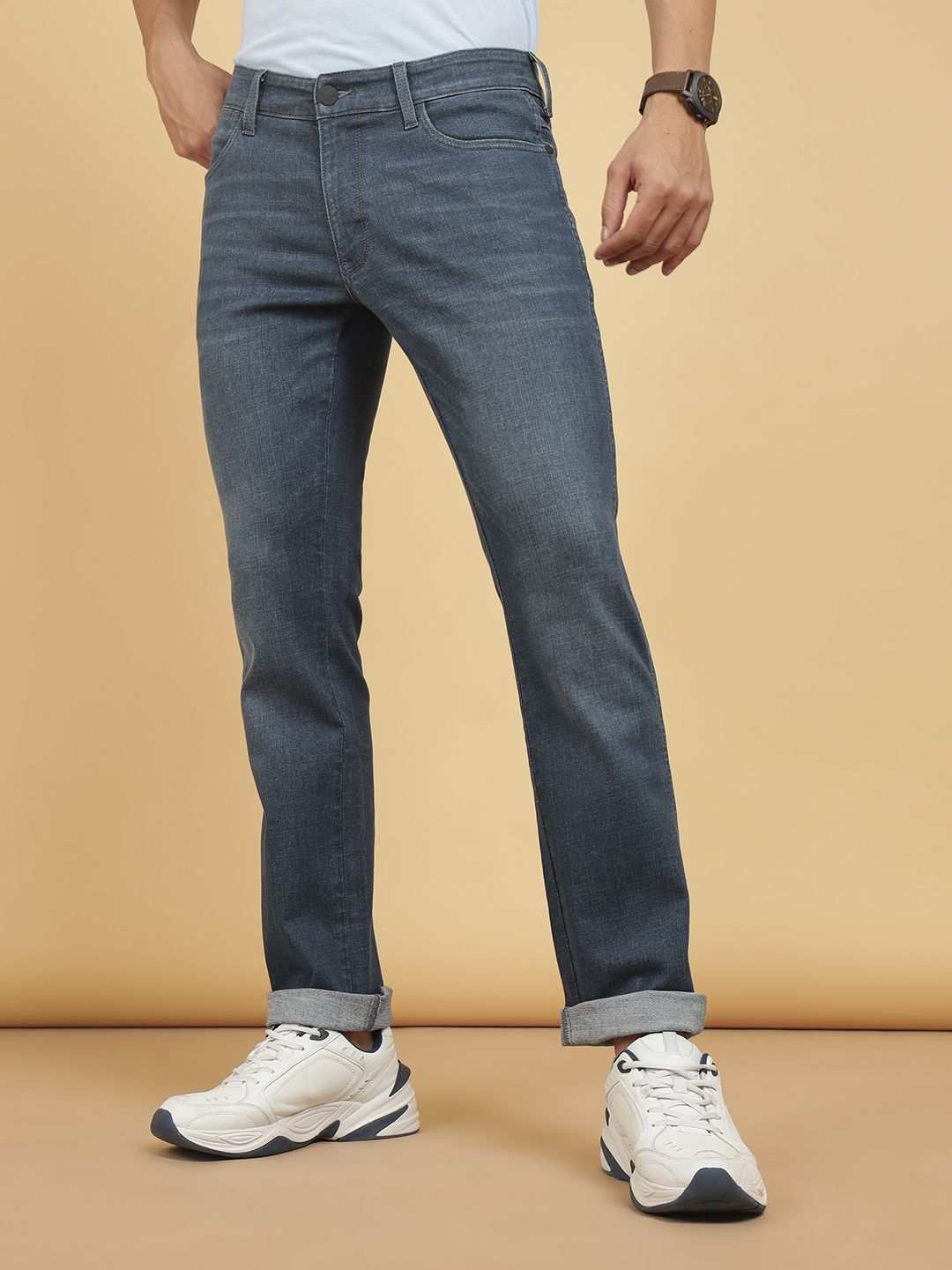 wrangler Men Regular Mid Rise Blue Jeans-picture-8