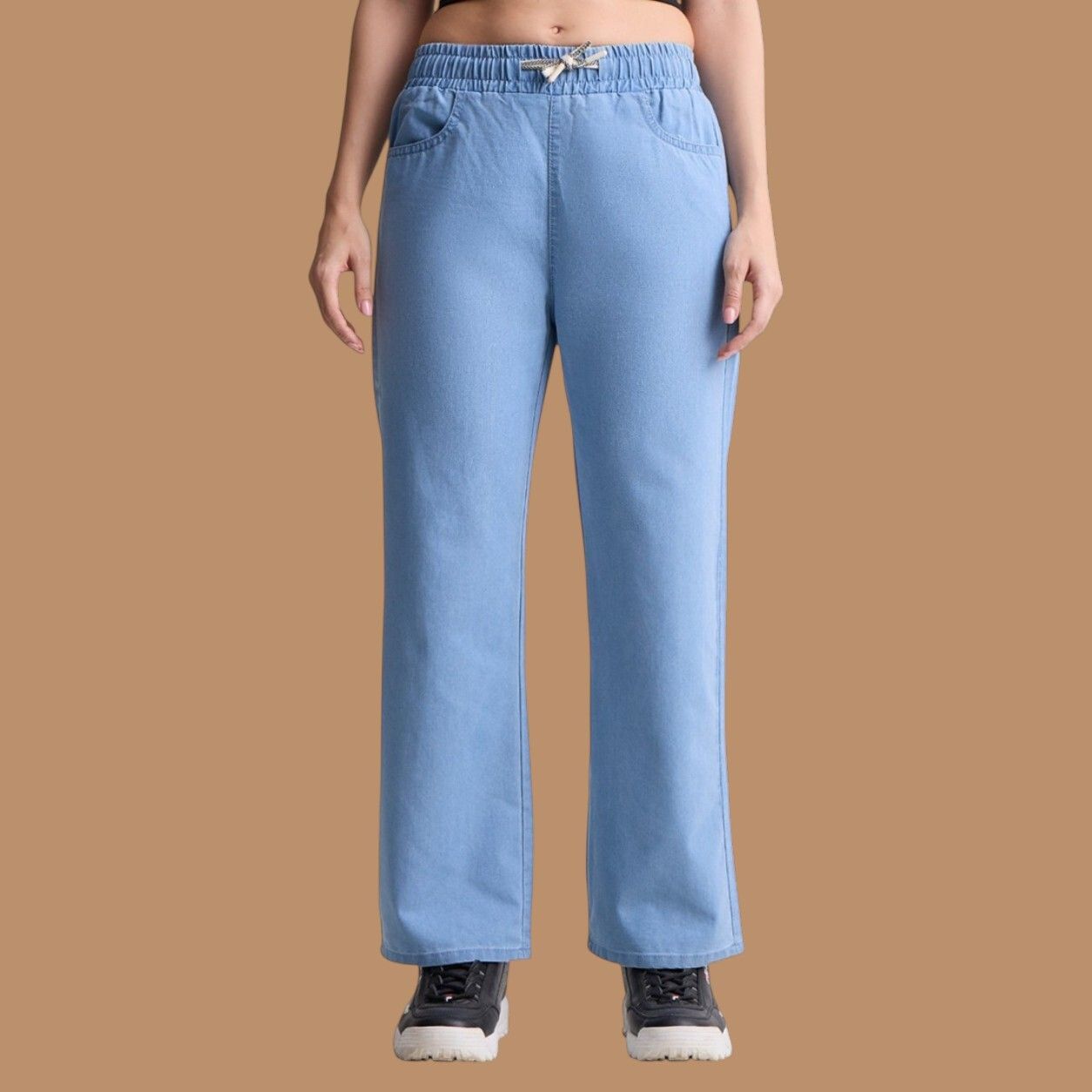 3butterflies Women Boyfriend Mid Rise Light Blue Jeans-picture-6