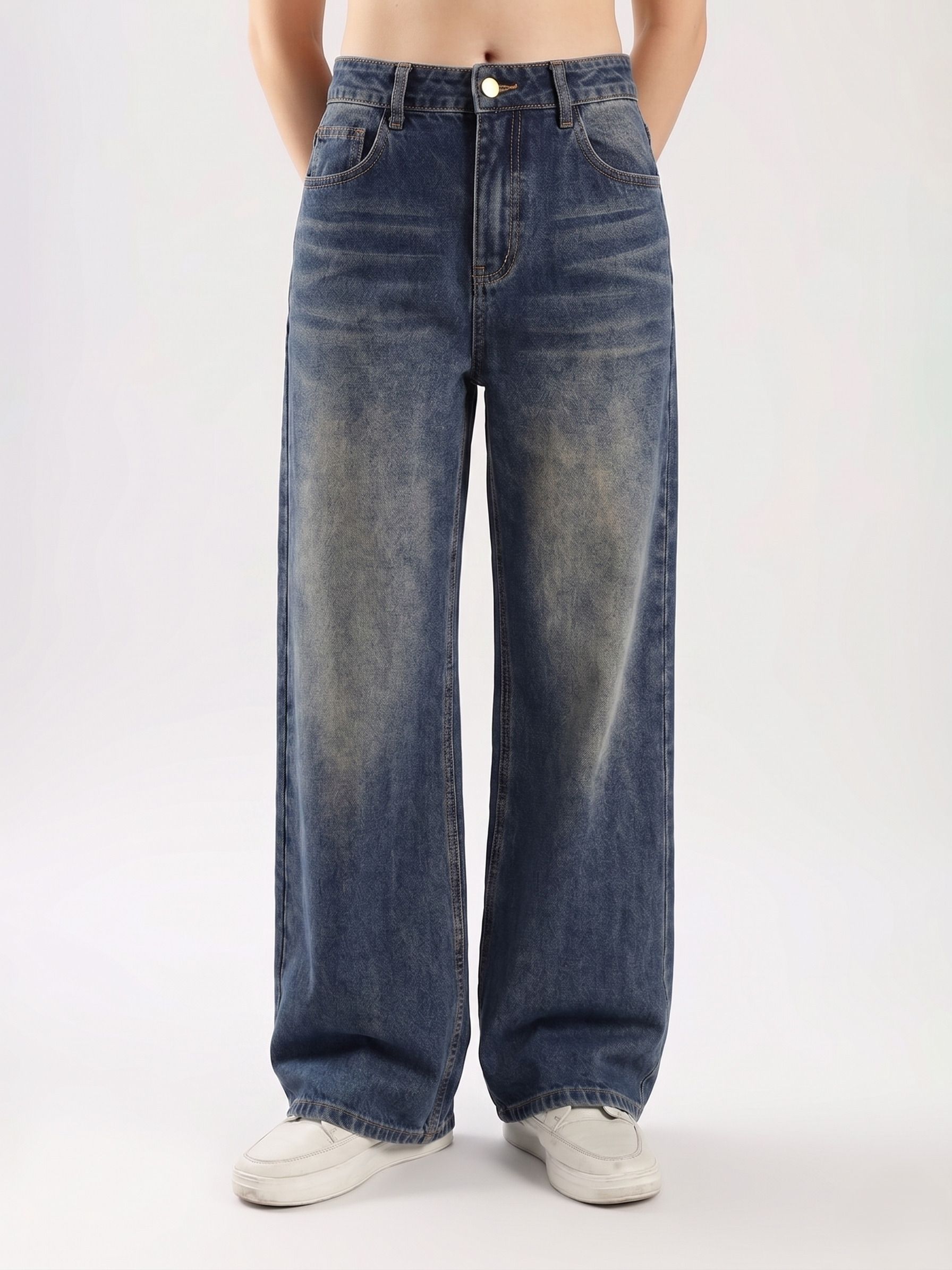 zayla Women Flared High Rise Green Jeans-picture-21