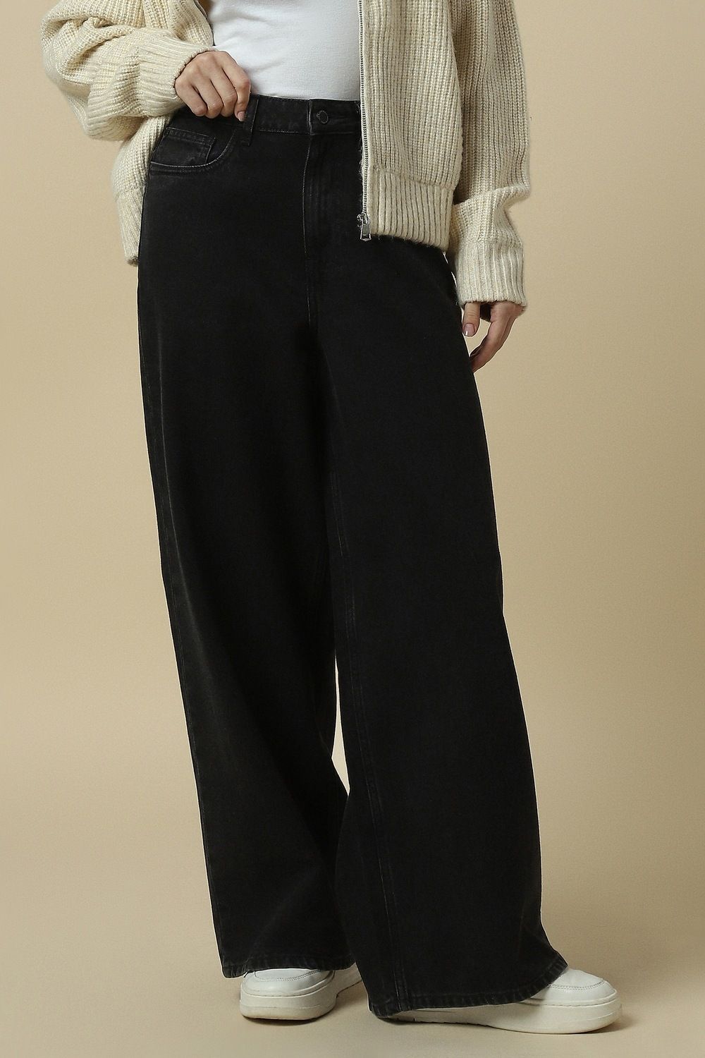 allen solly Women Regular Mid Rise Black Jeans-picture-12