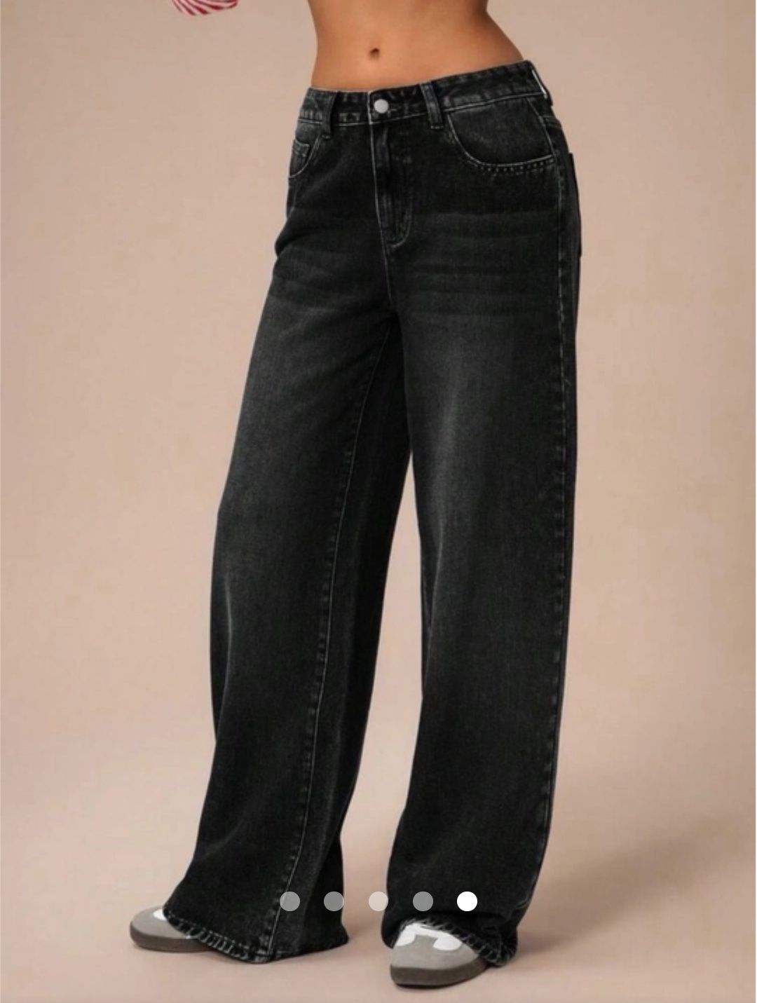 Women Baggy Fit High Rise Black Jeans-image-28