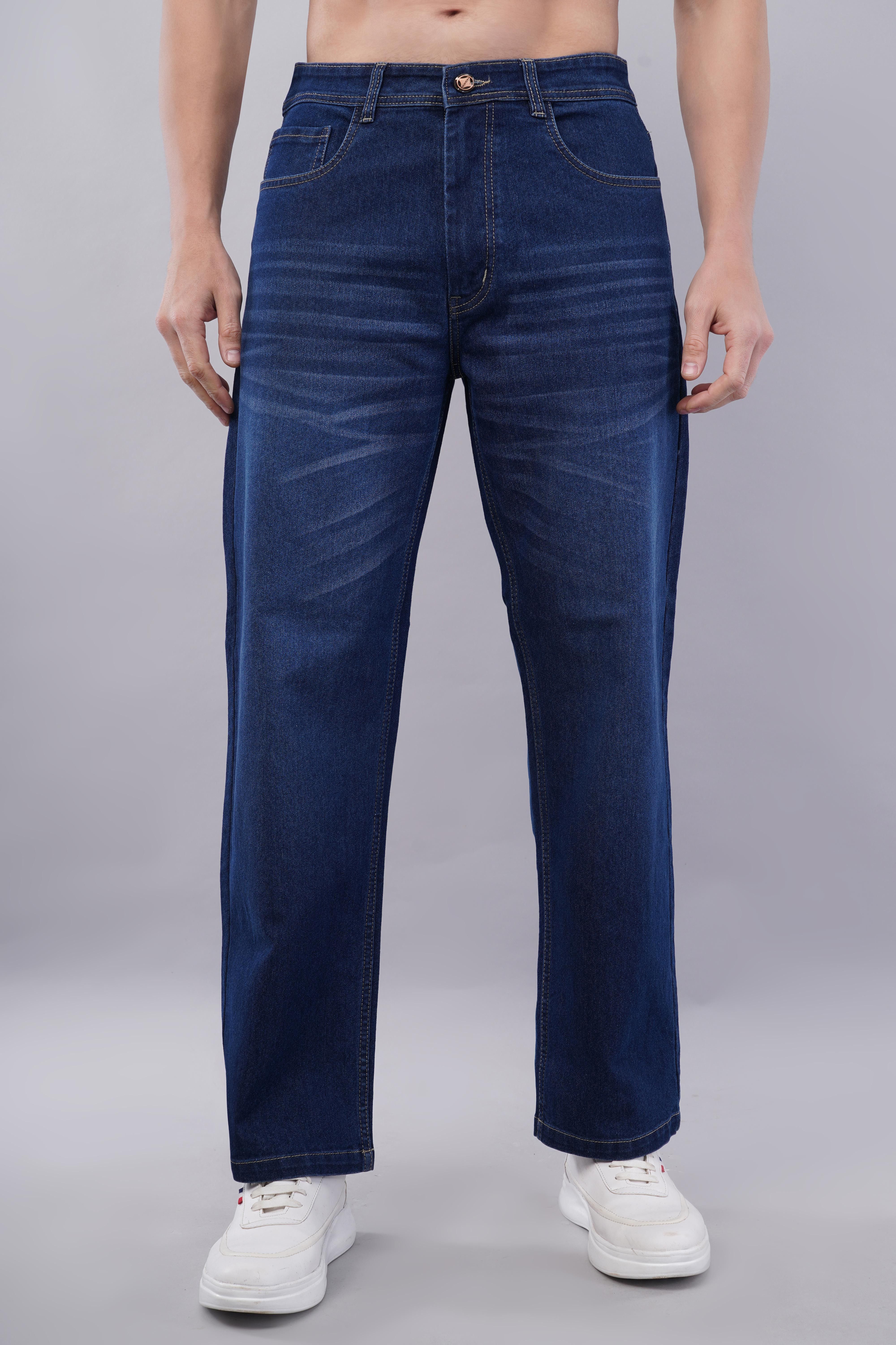nivasu Men Straight Fit Mid Rise Dark Blue Jeans-picture-26
