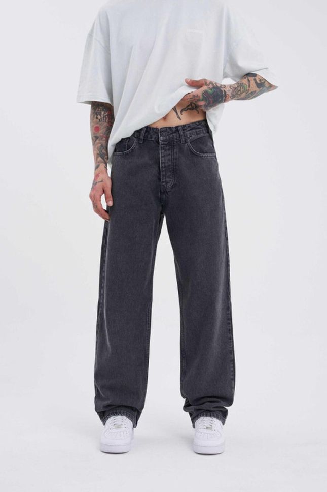 slopes Men Straight Fit Mid Rise Dark Grey Jeans-picture-17