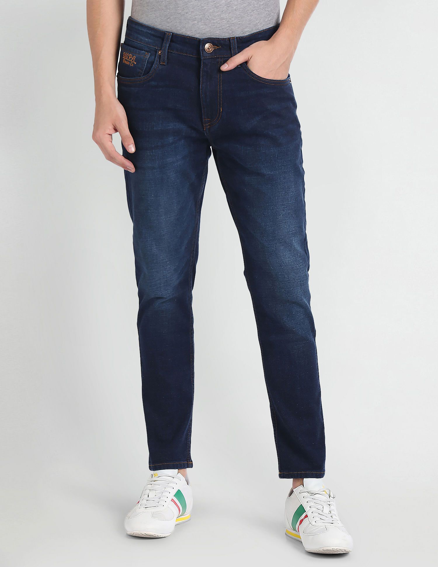 u.s. polo assn. Men Regular Mid Rise Blue Jeans-picture-16
