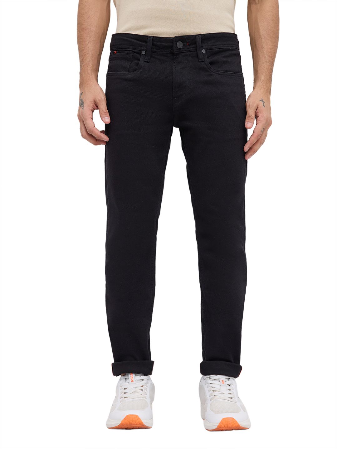 killer Men Slim Mid Rise Black Jeans-picture-14