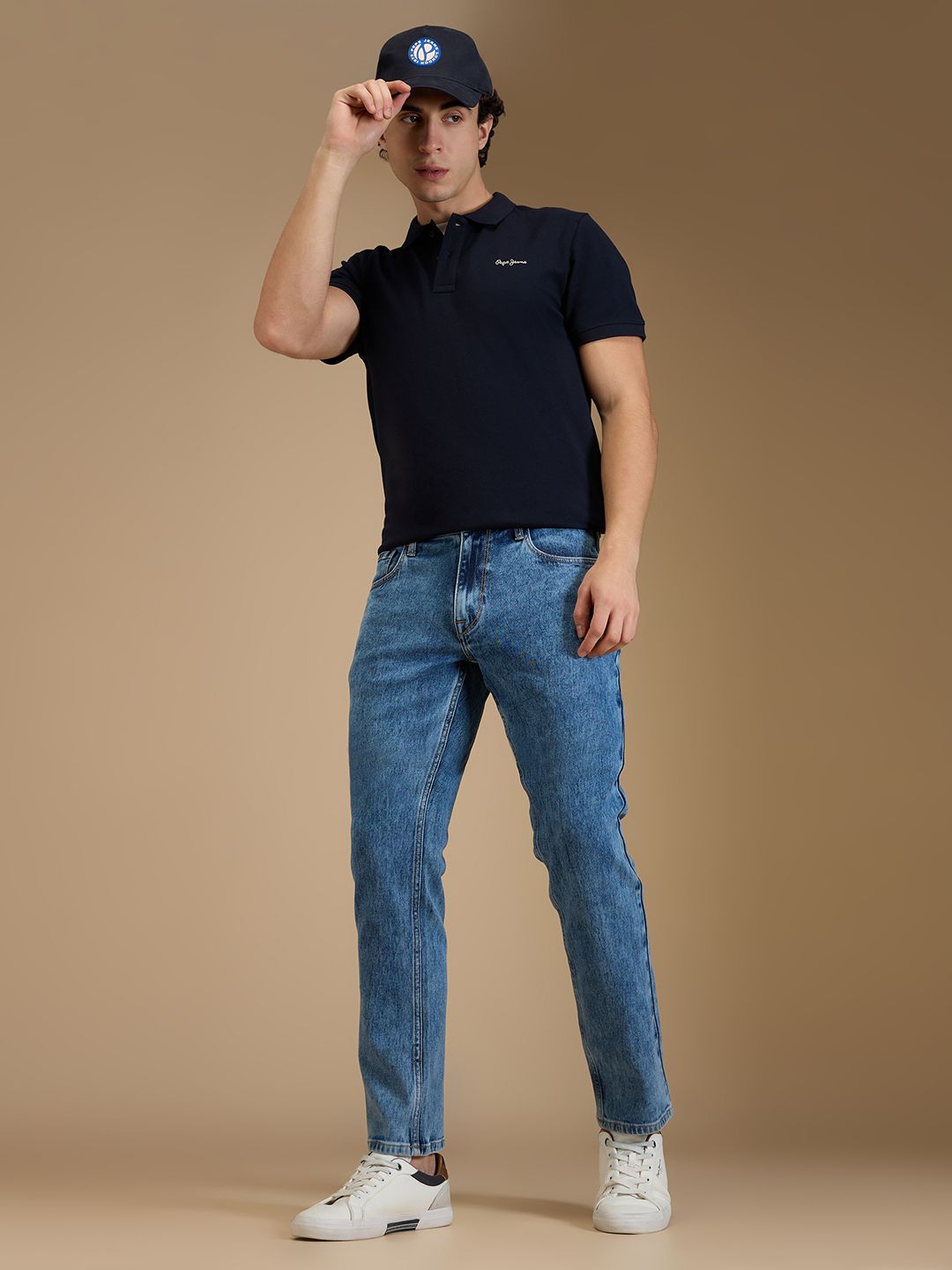 pepe jeans Men Straight Fit Mid Rise Dark Blue Jeans-picture-23