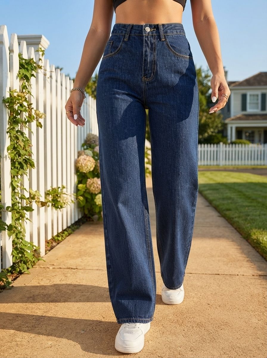 Women Regular Mid Rise Blue Jeans-image-27