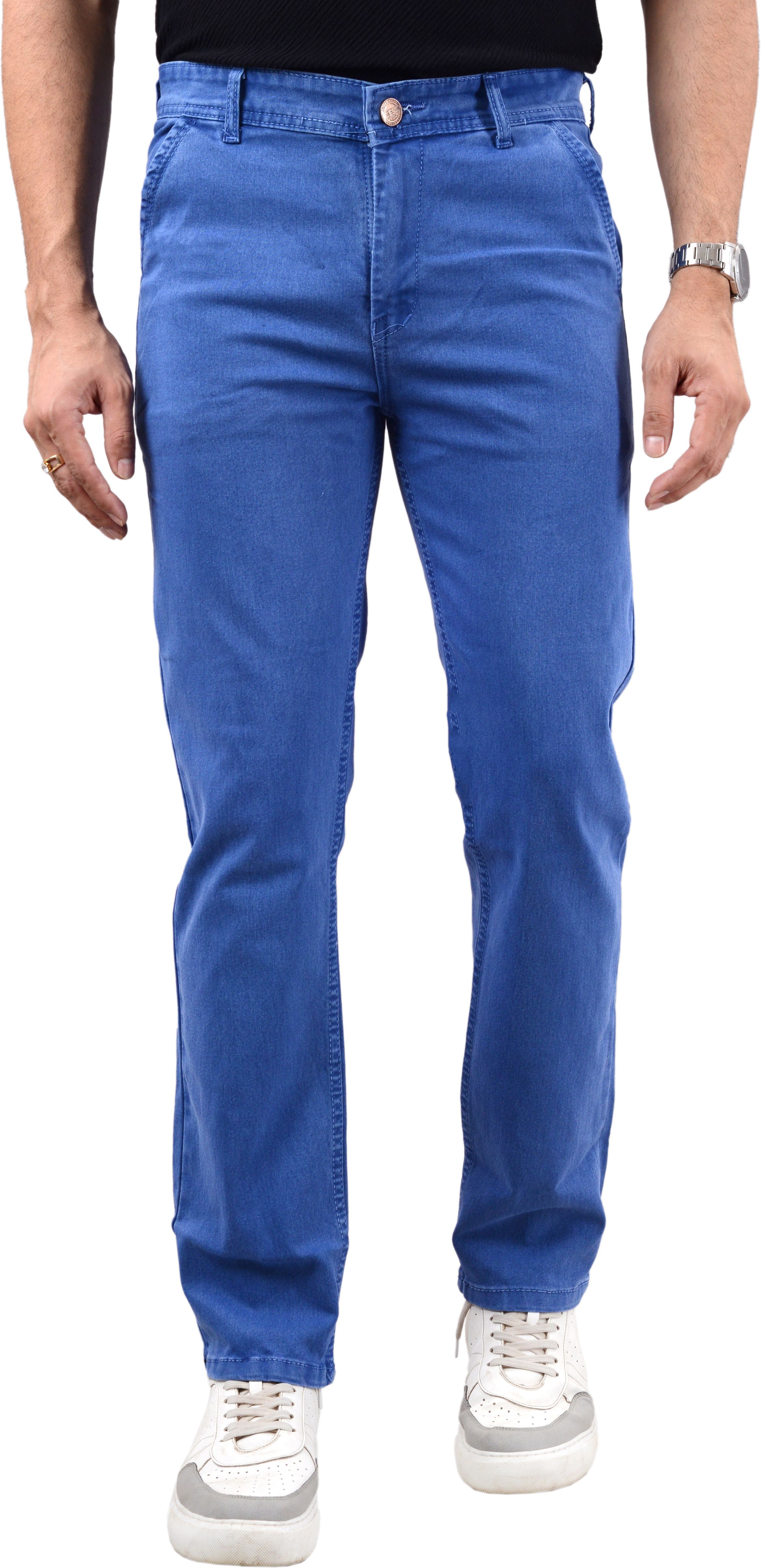 moudlin Men Regular Mid Rise Light Blue Jeans-picture-26
