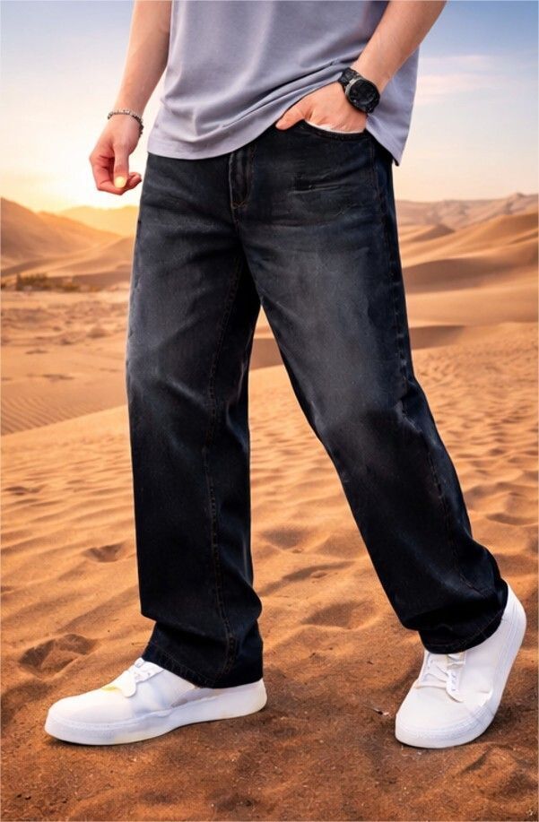 Men Boyfriend Mid Rise Silver Jeans-image-13