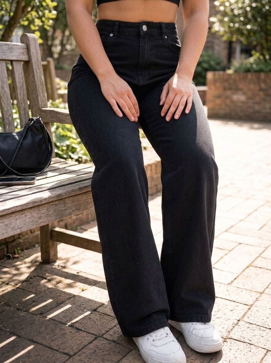 Women Regular Mid Rise Black Jeans-image-45