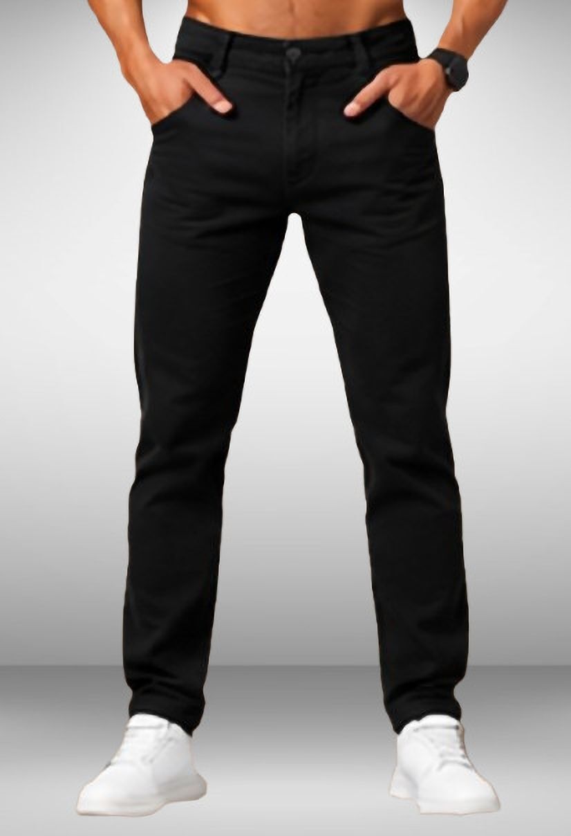 denim rush Men Regular Mid Rise Black Jeans-picture-28