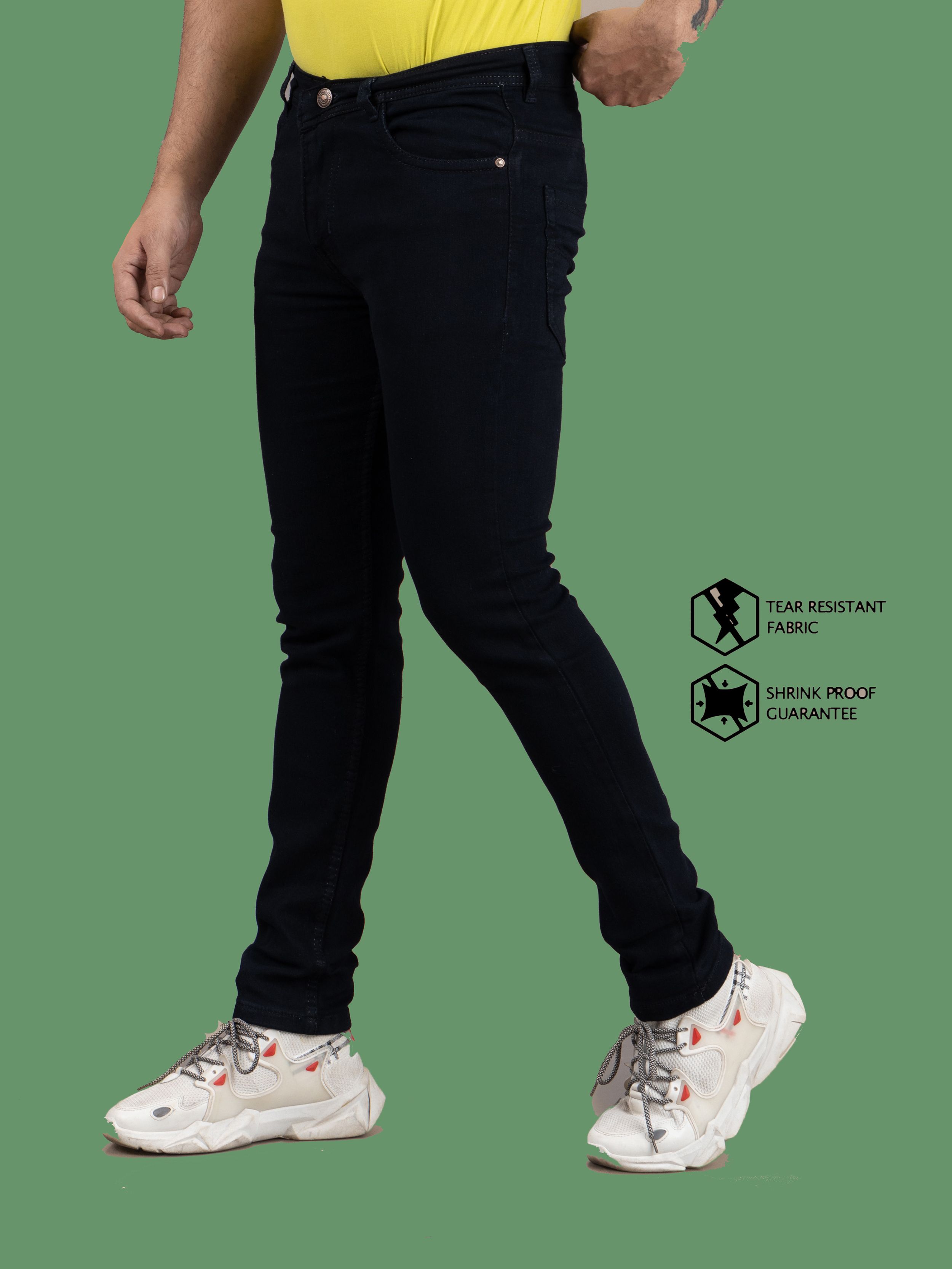 metronaut Men Slim Mid Rise Black Jeans-picture-35