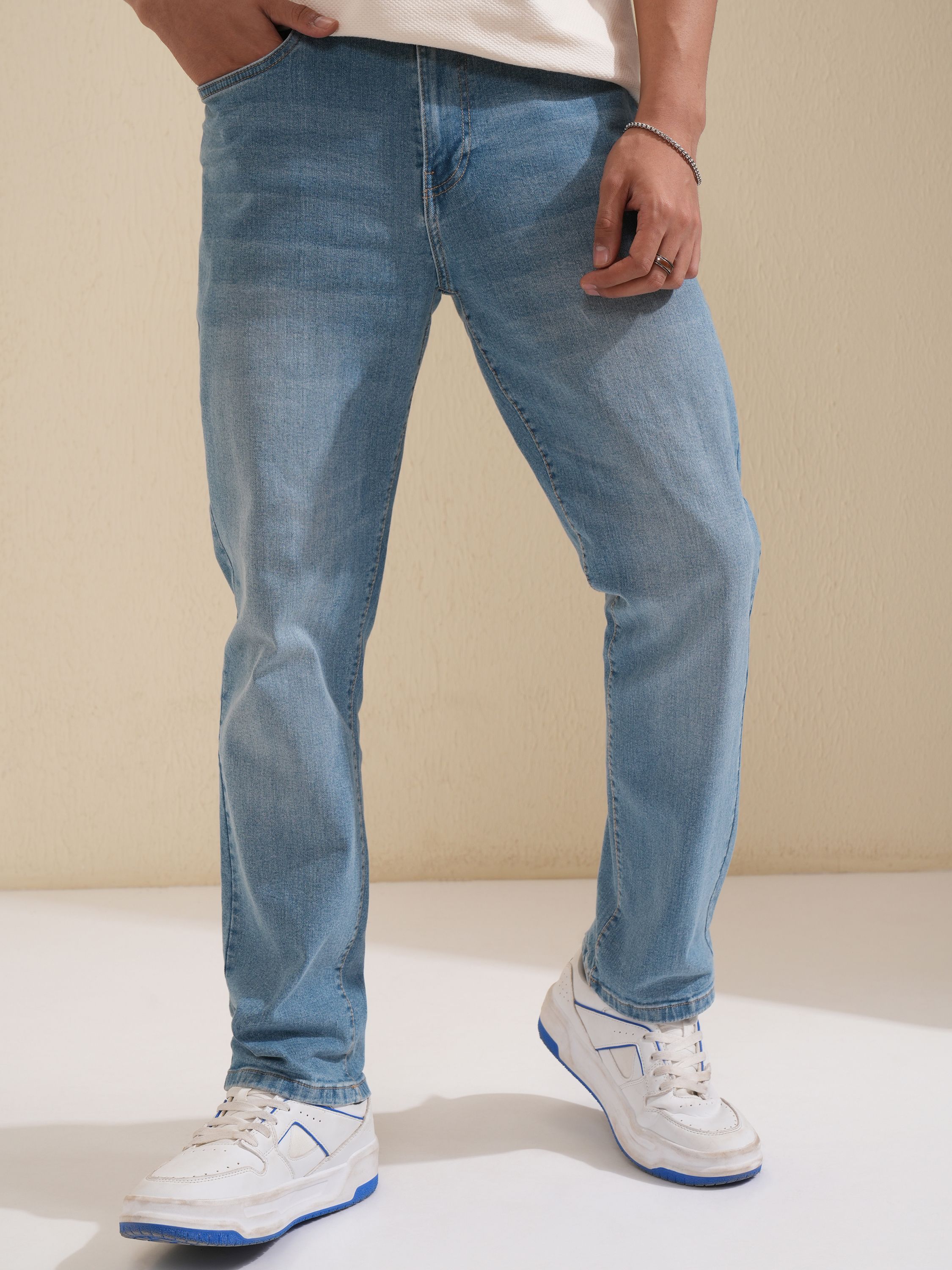 highlander Men Straight Fit Mid Rise Blue Jeans-picture-19