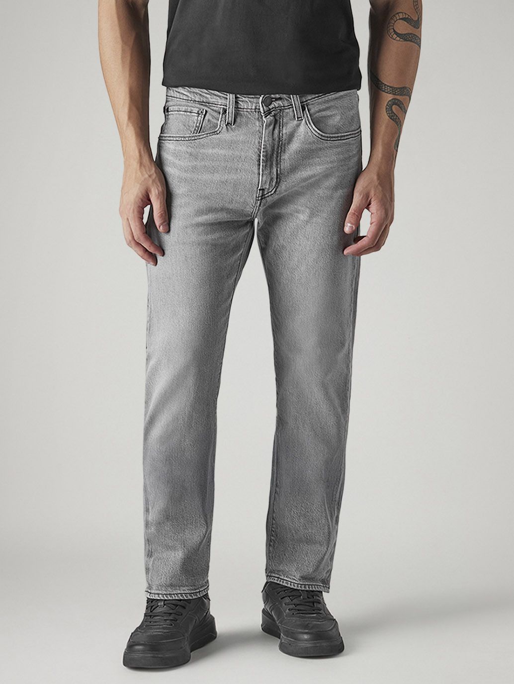 levi's Men Straight Fit Mid Rise Grey Jeans-picture-31