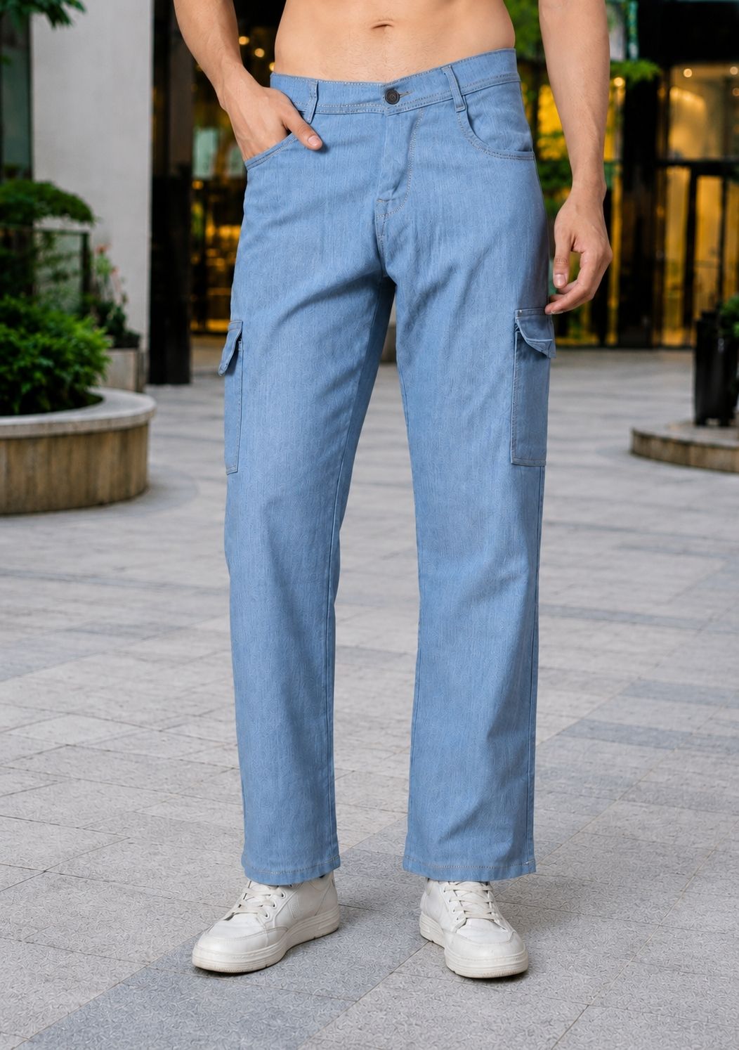 metronaut Men Regular Mid Rise Light Blue Jeans-picture-12