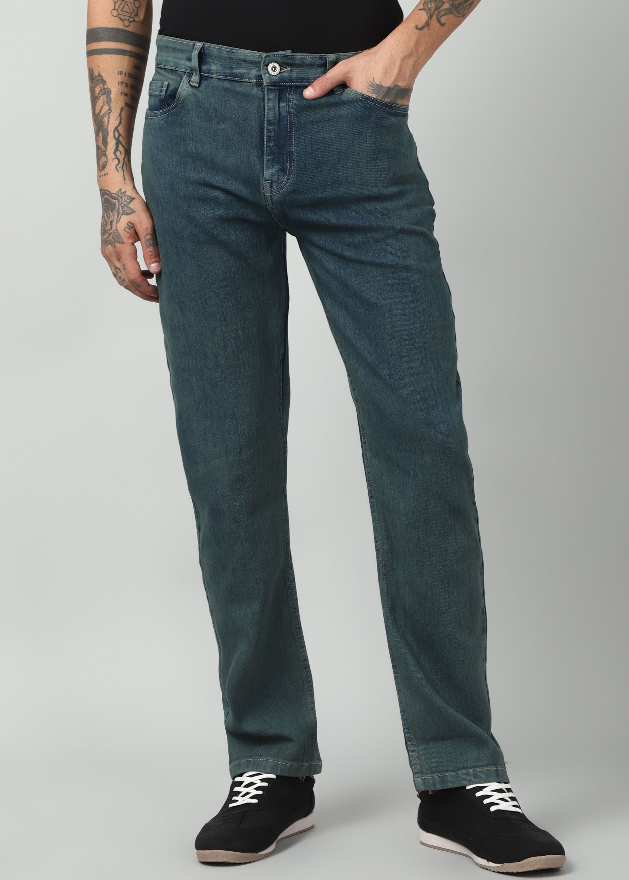 r.code by the roadster life co. Men Regular Mid Rise Light Blue Jeans-picture-10