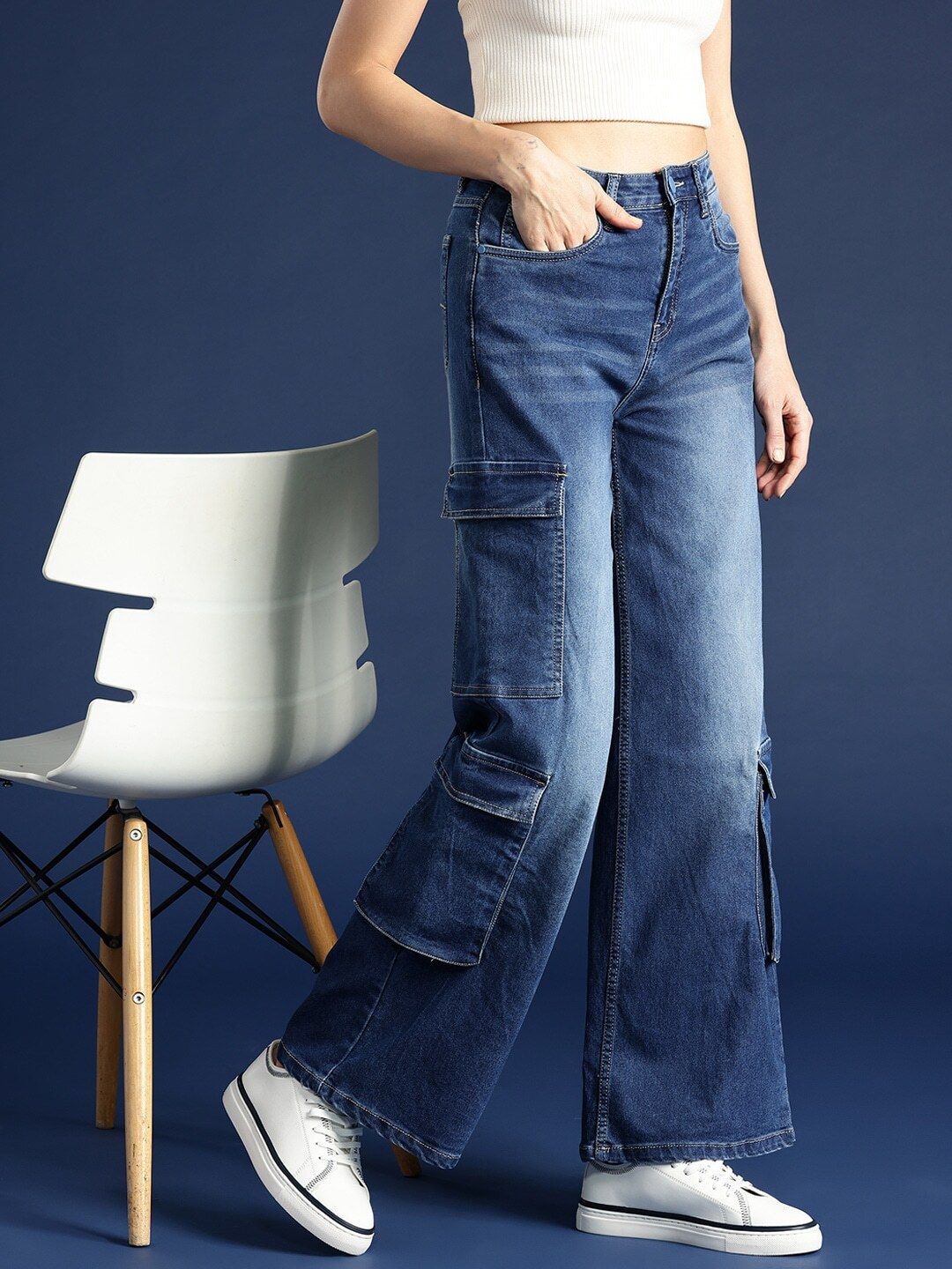 mast & harbour Women High Rise Blue Jeans-picture-12