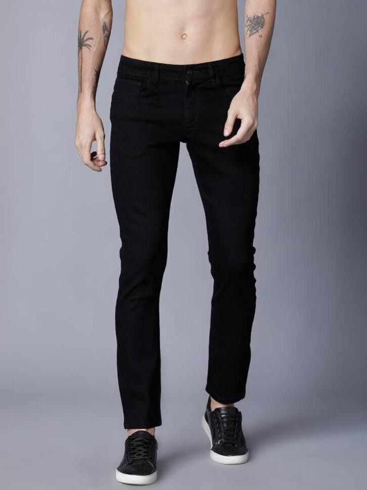 denim rush Men Regular Mid Rise Black Jeans-picture-38