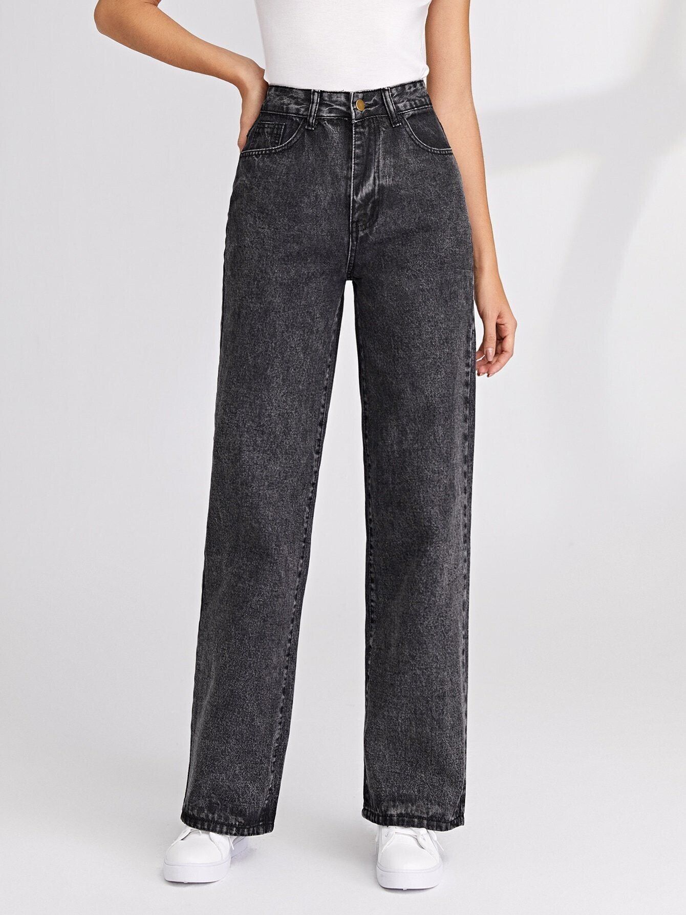 kotty Women Regular High Rise Black Jeans-picture-37