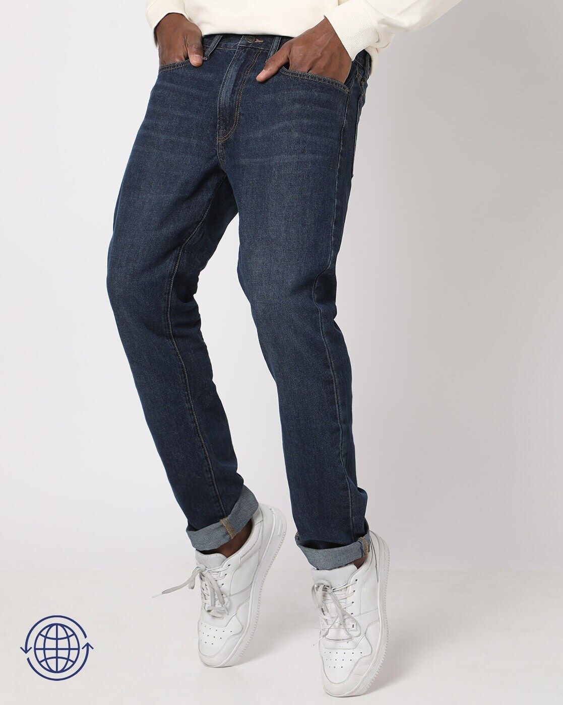 gap Men Slim Mid Rise Dark Blue Jeans-picture-12