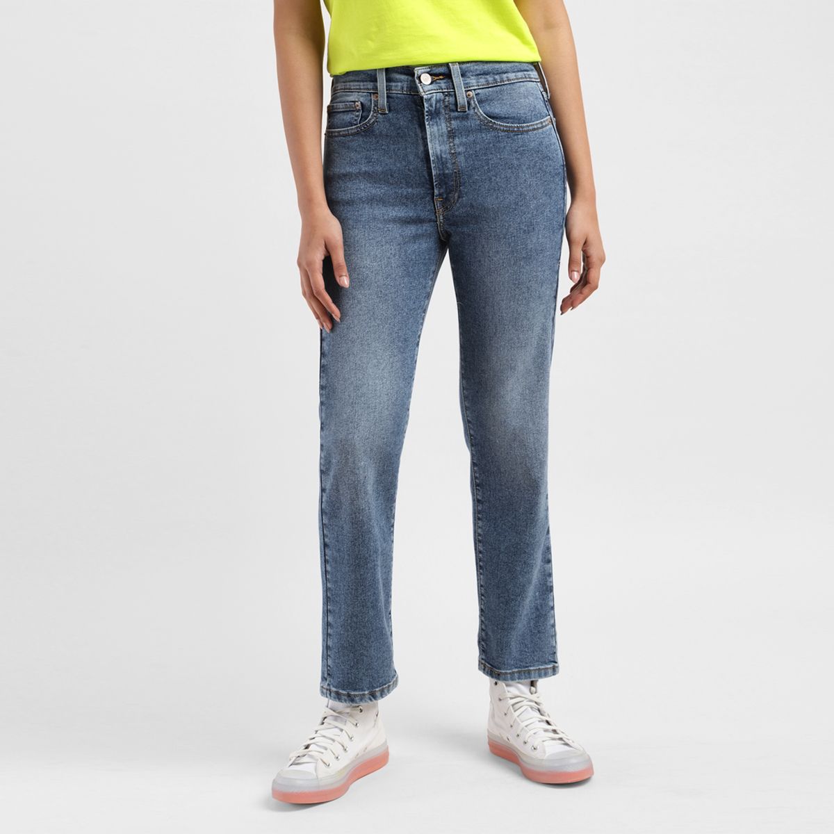 Women Regular High Rise Blue Jeans