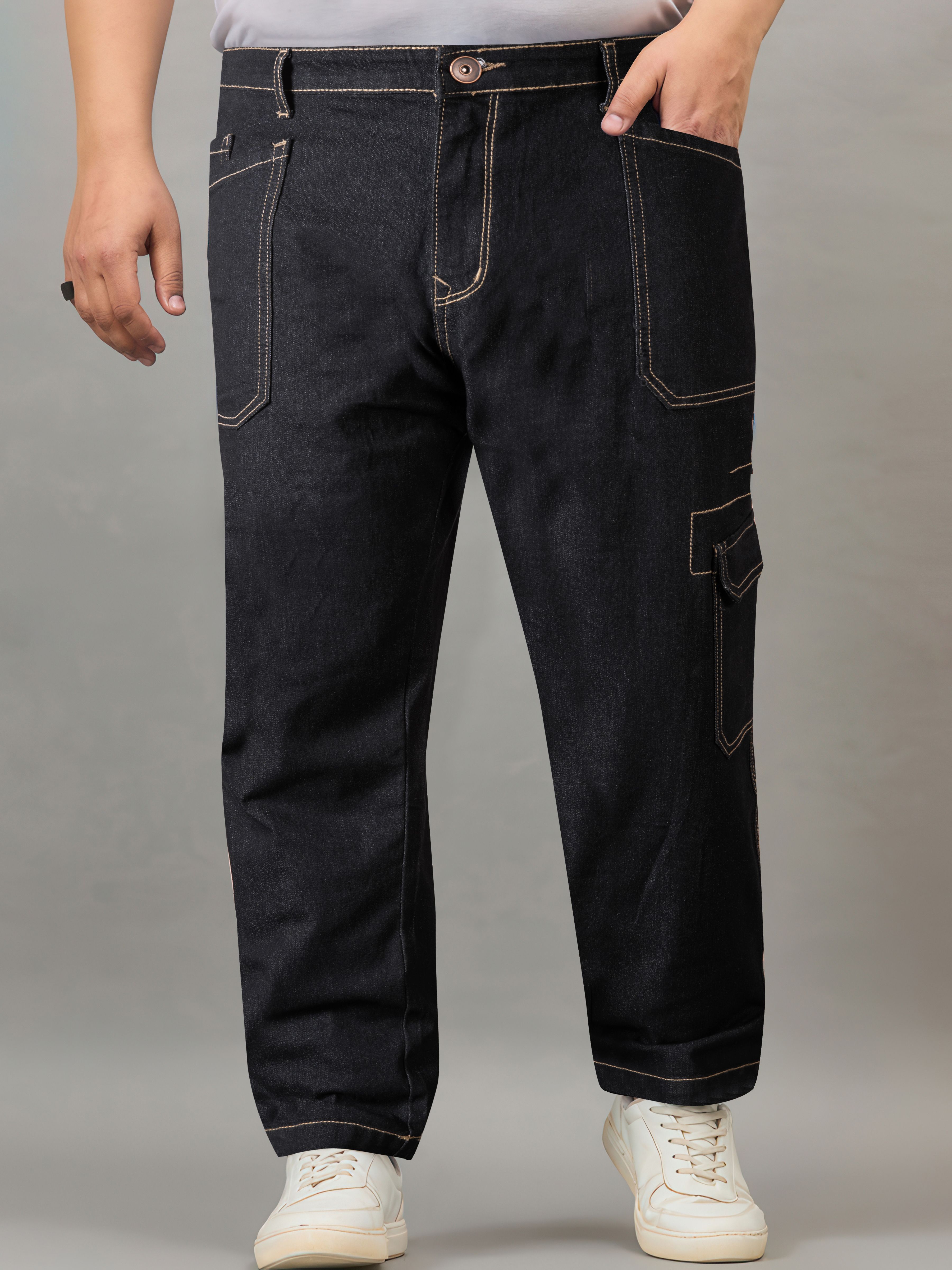 rig bone Men Relaxed Fit Mid Rise Black Jeans-picture-17