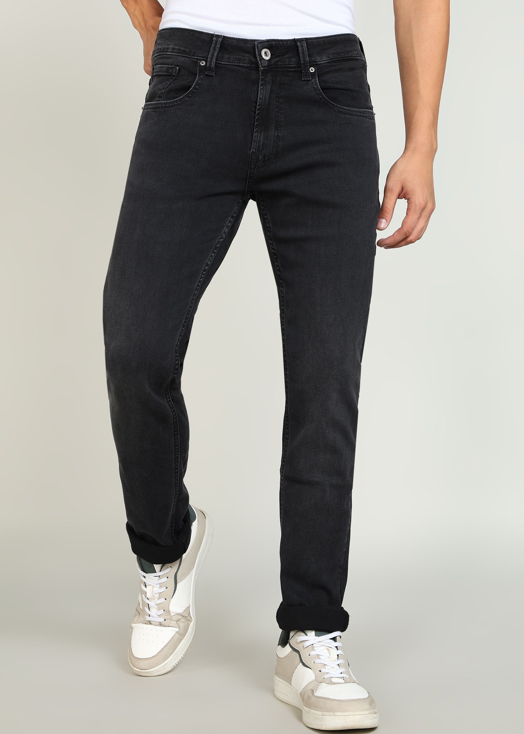 spykar Men Regular Mid Rise Black Jeans-picture-18