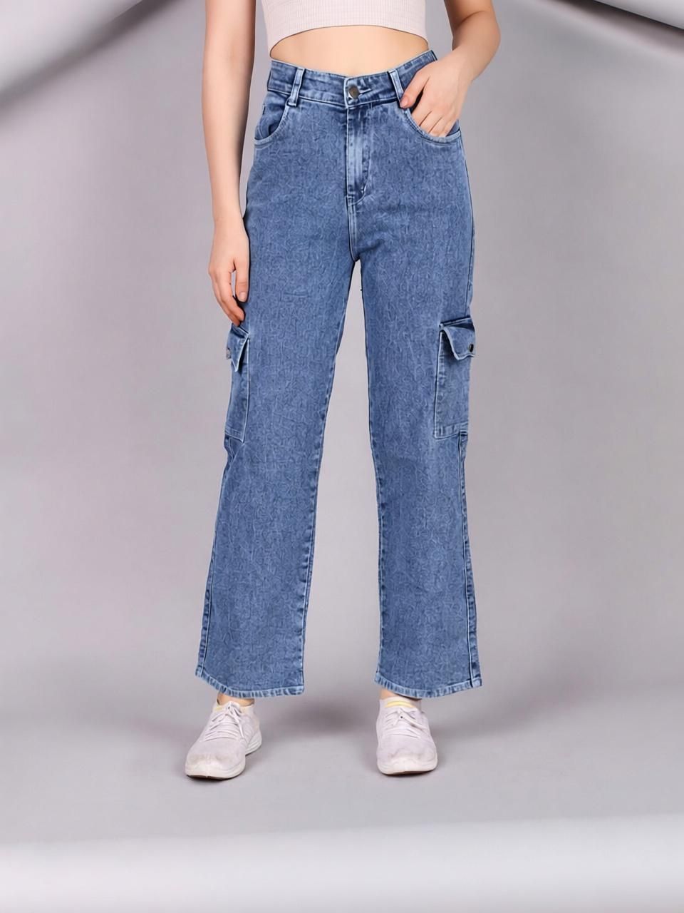 lahaba Women Straight Fit High Rise Blue Jeans-picture-23