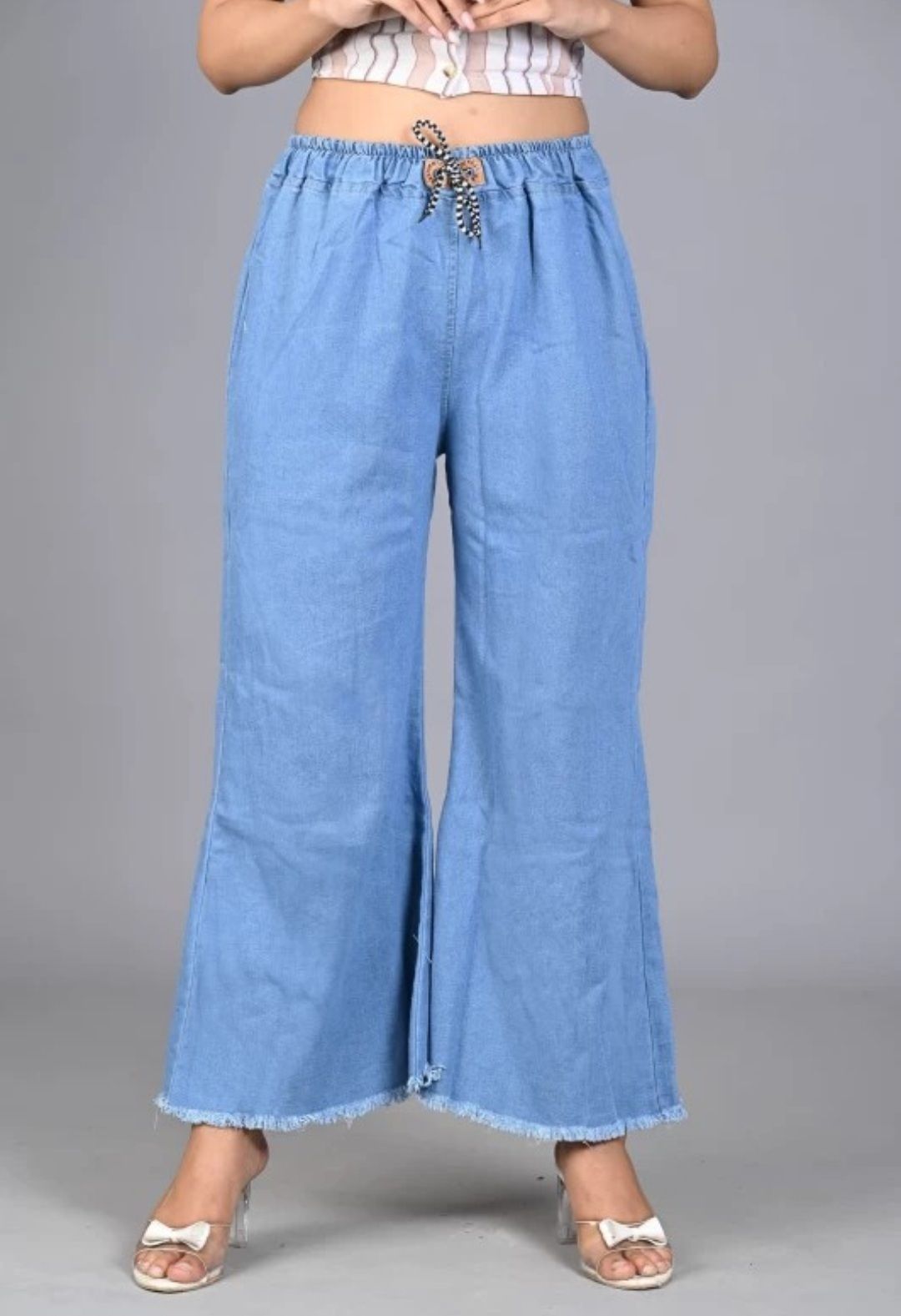 likeefashion Women Relaxed Fit Mid Rise Light Blue Jeans-picture-28