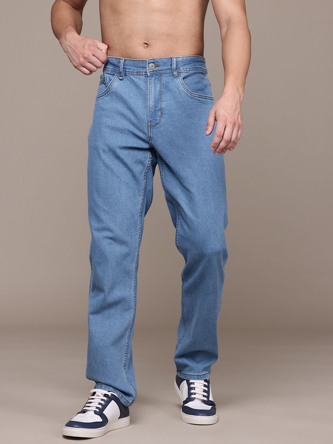 roadster Men Relaxed Fit Mid Rise Blue Jeans-picture-13