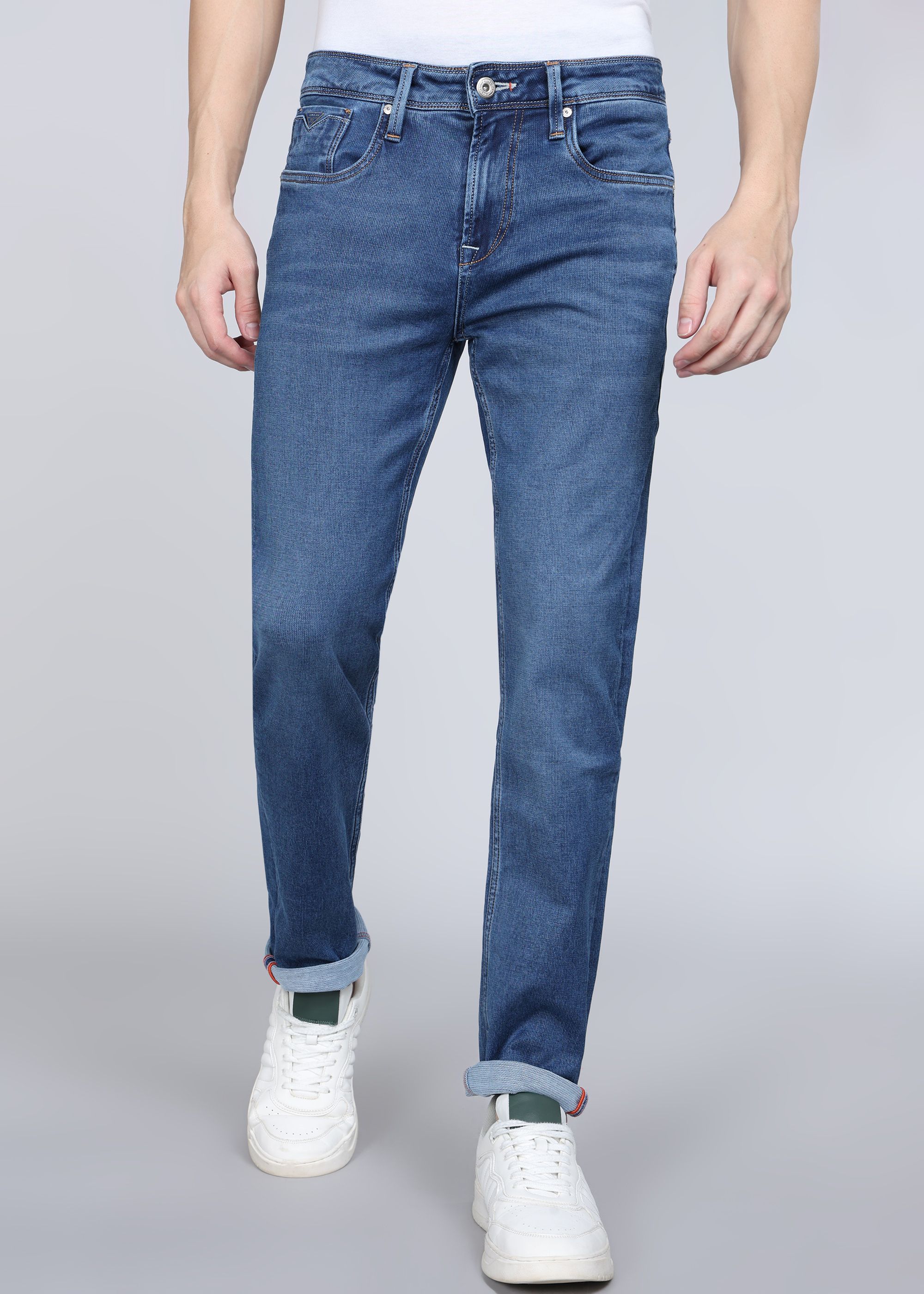 killer Men Slim Mid Rise Blue Jeans-picture-29