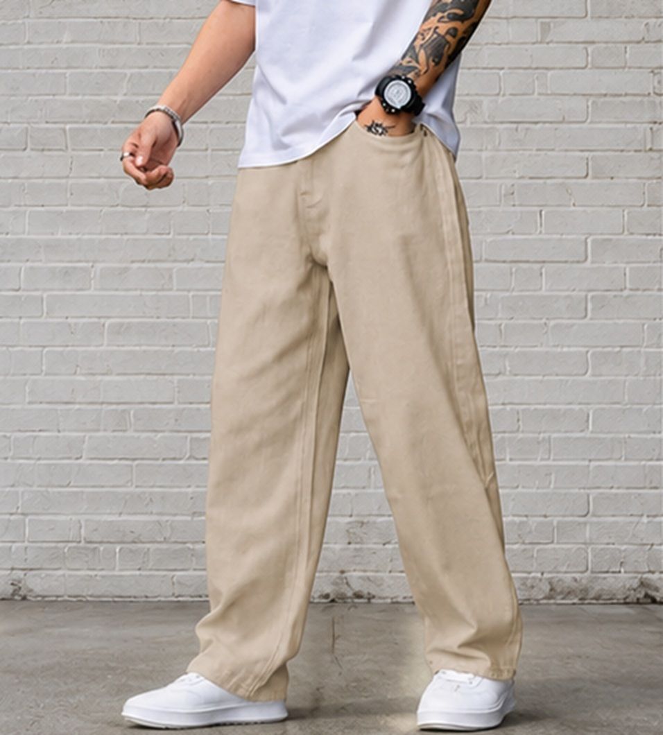 Men Regular Mid Rise Beige Jeans-image-25