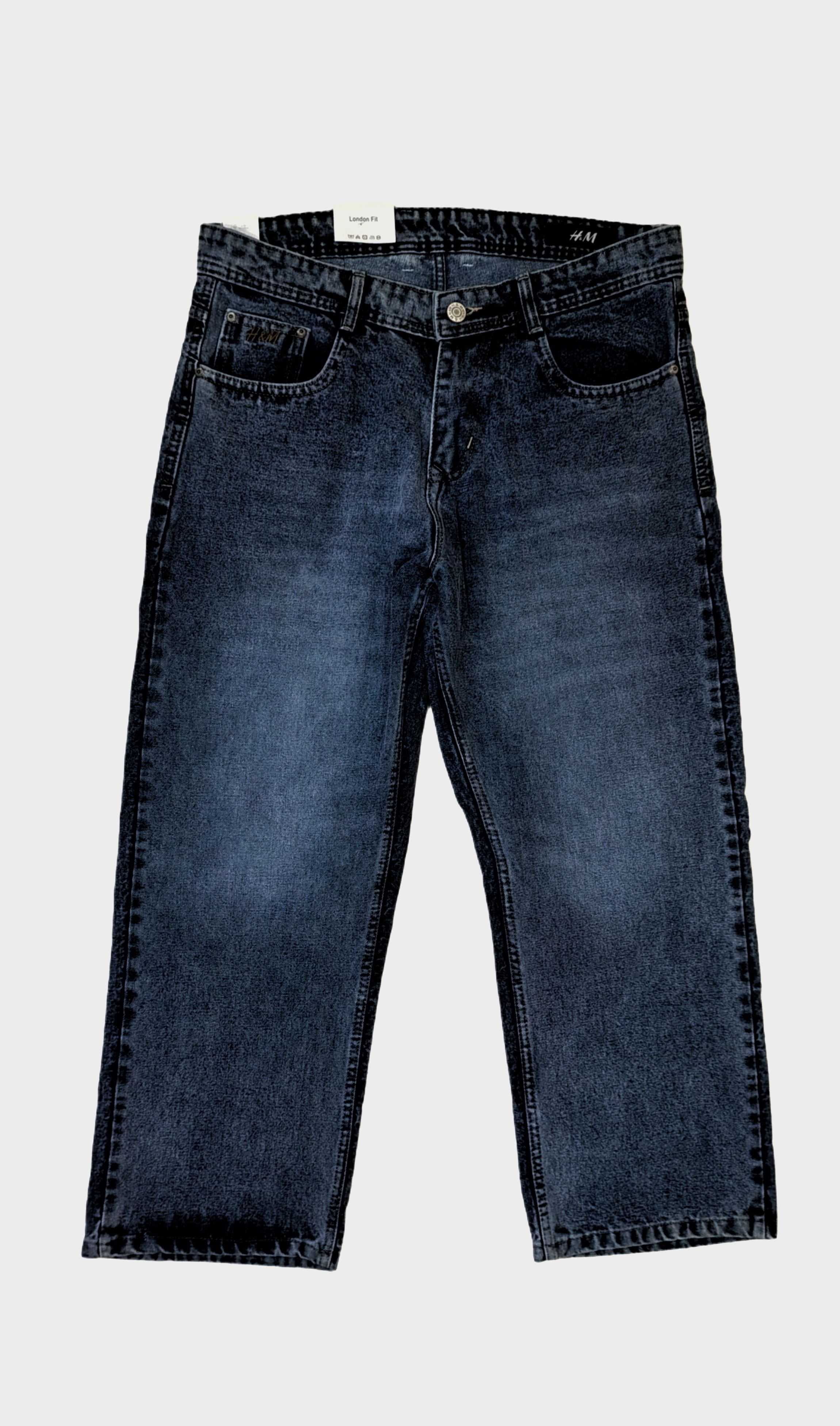 Men Straight Fit Mid Rise Dark Grey Jeans-image-24