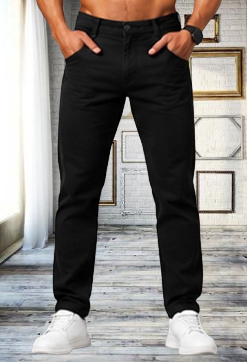 Men Regular Mid Rise Black Jeans-image-31