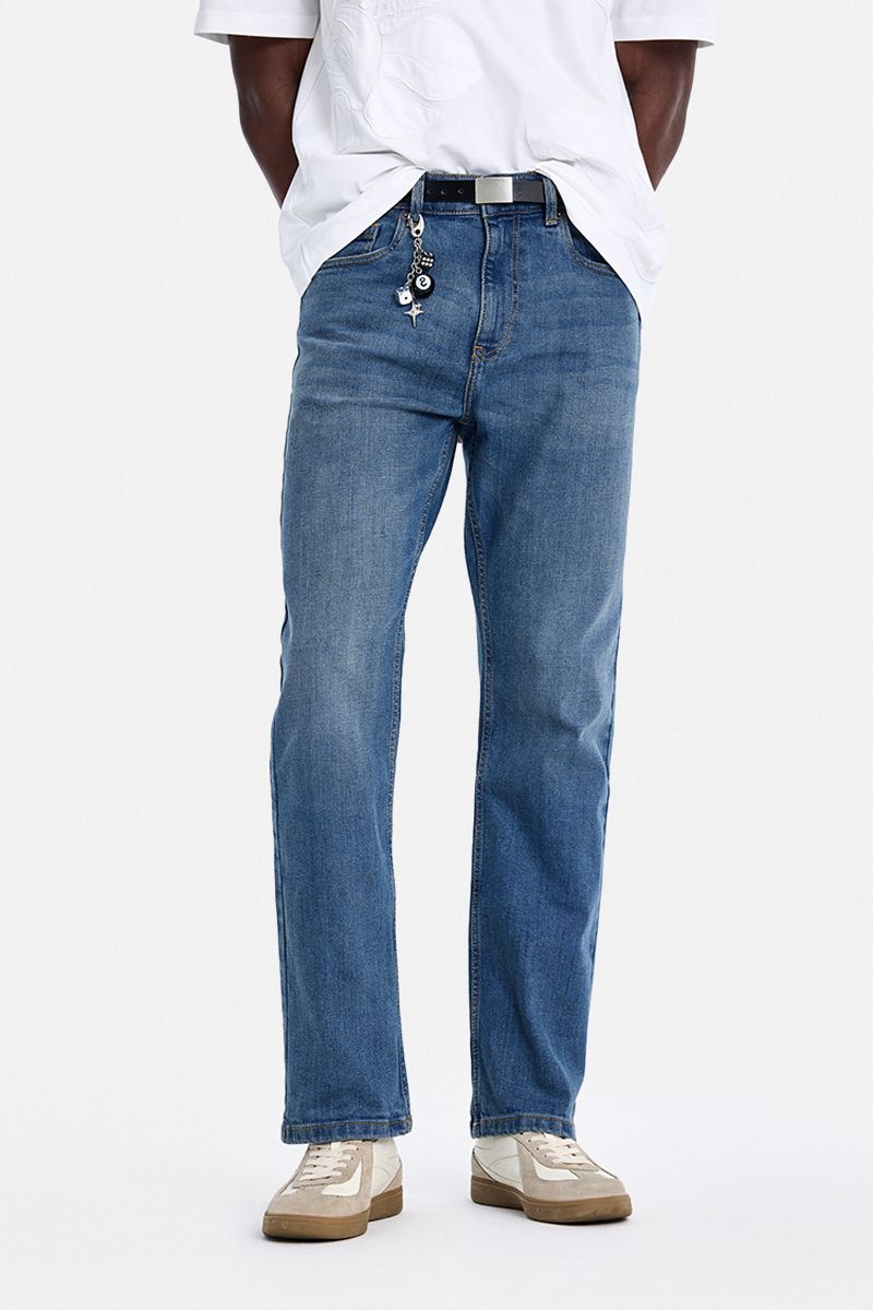 snitch Men Straight Fit Mid Rise Blue Jeans-picture-16