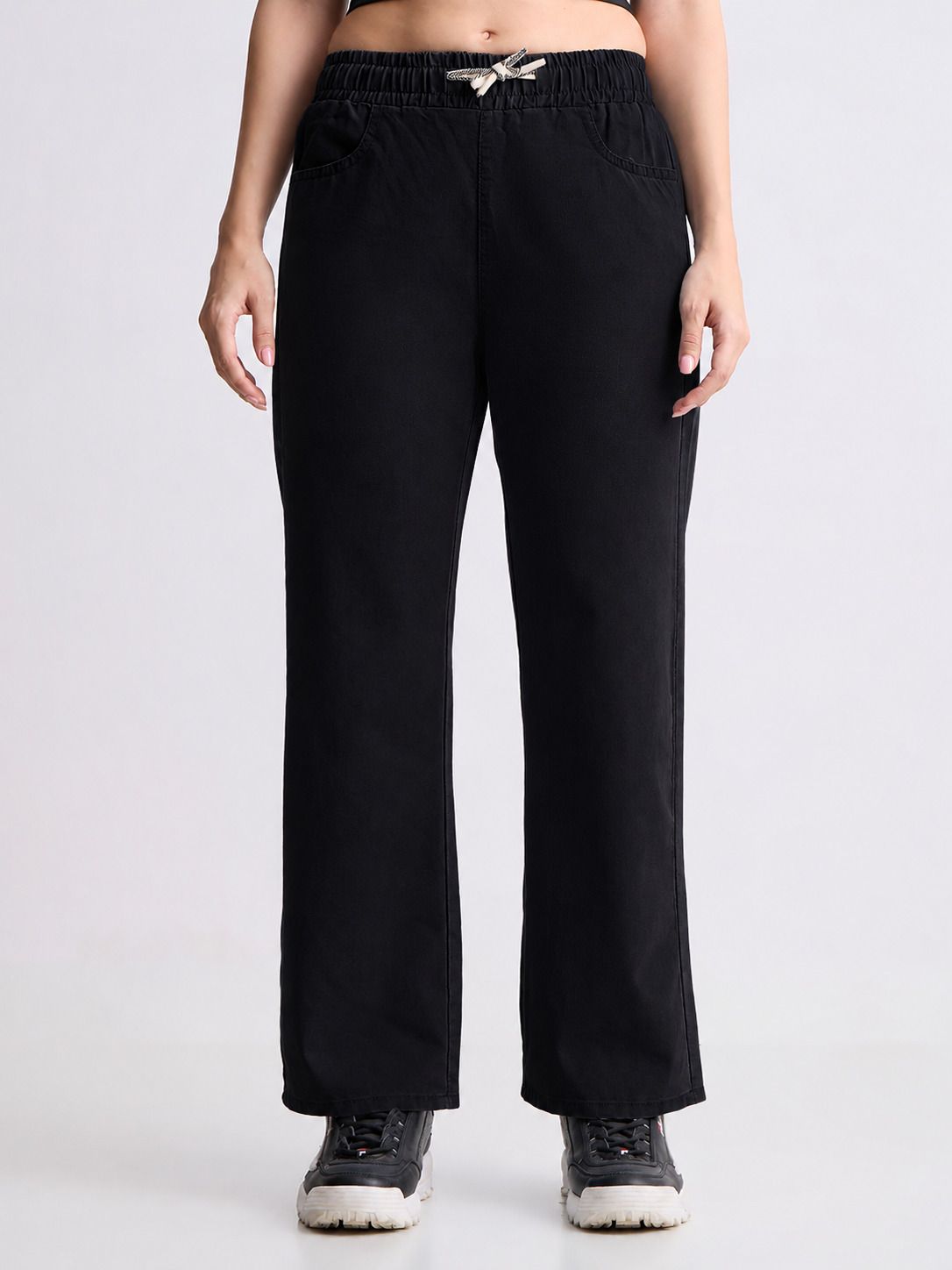 metronaut Women Boyfriend Mid Rise Black Jeans-picture-4