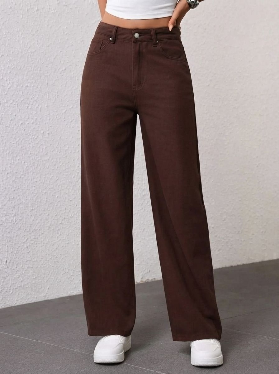 Women Regular Mid Rise Brown Jeans-image-46
