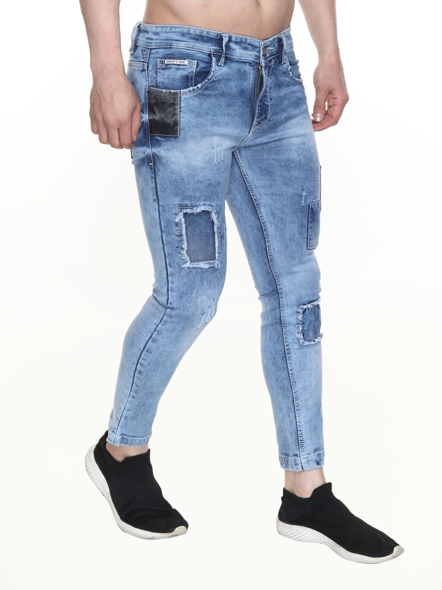 khasaab style Men Skinny Mid Rise Blue Jeans-picture-13
