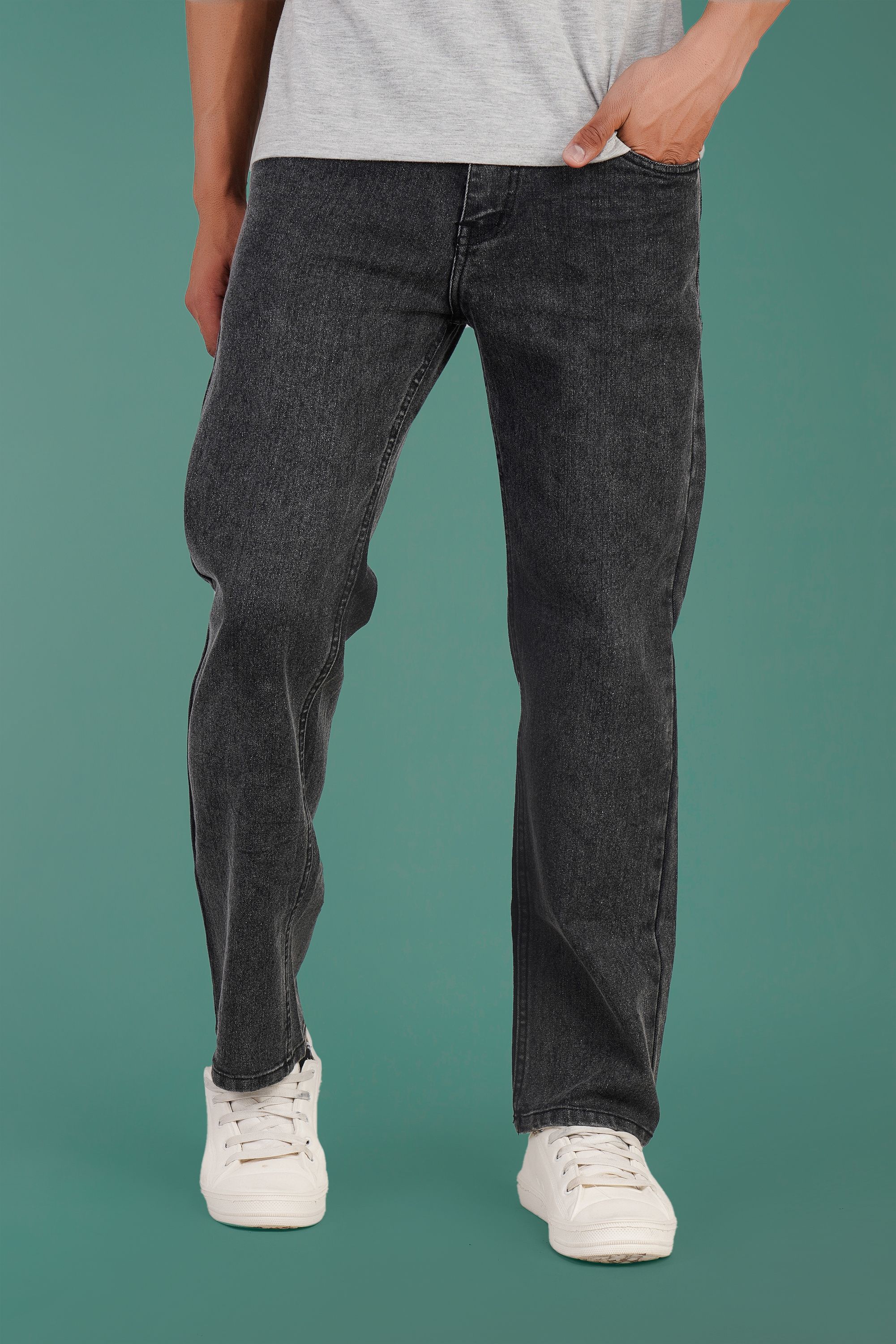 garteen Men Straight Fit Mid Rise Grey Jeans-picture-12