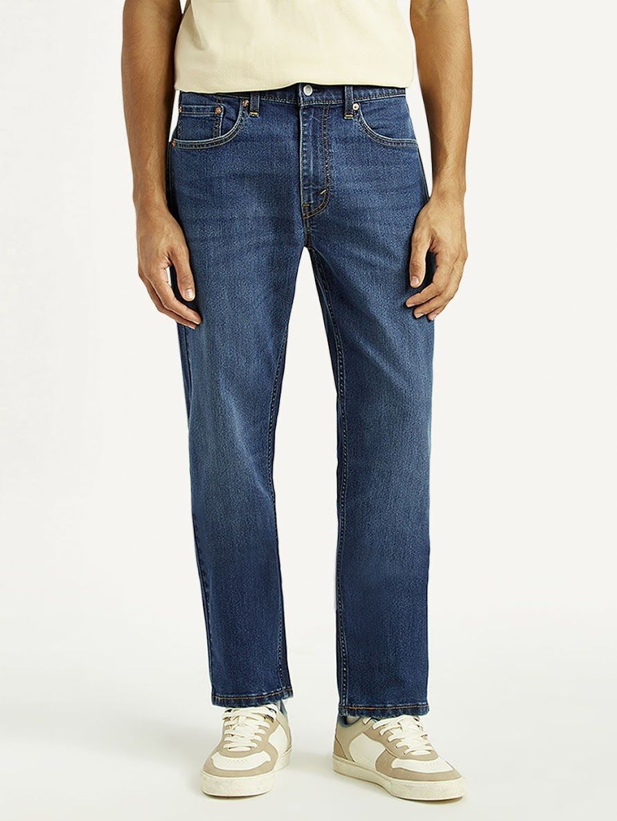 levi's 505 Men Straight Fit Mid Rise Blue Jeans-picture-15