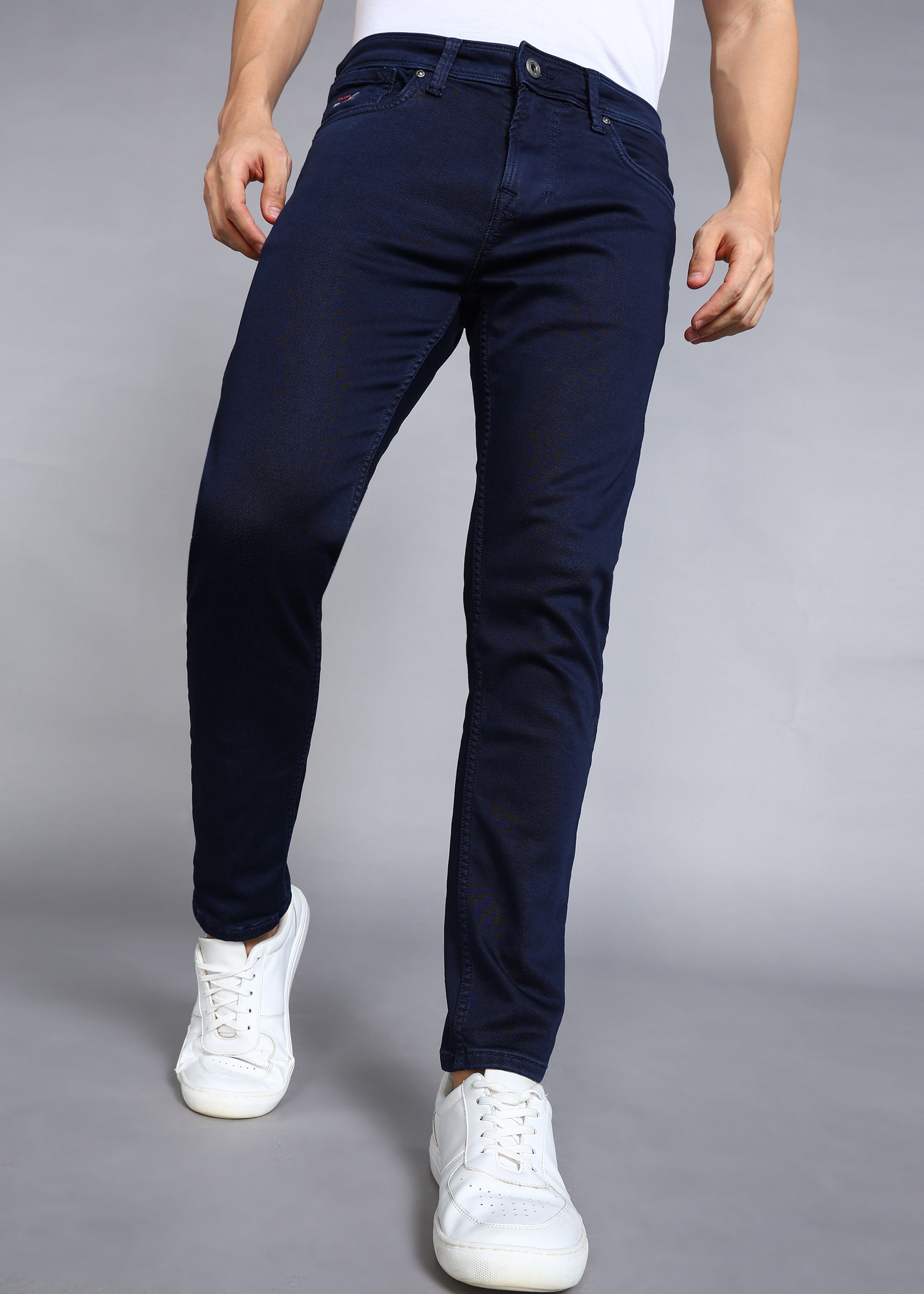 killer Men Skinny Mid Rise Dark Blue Jeans-picture-10