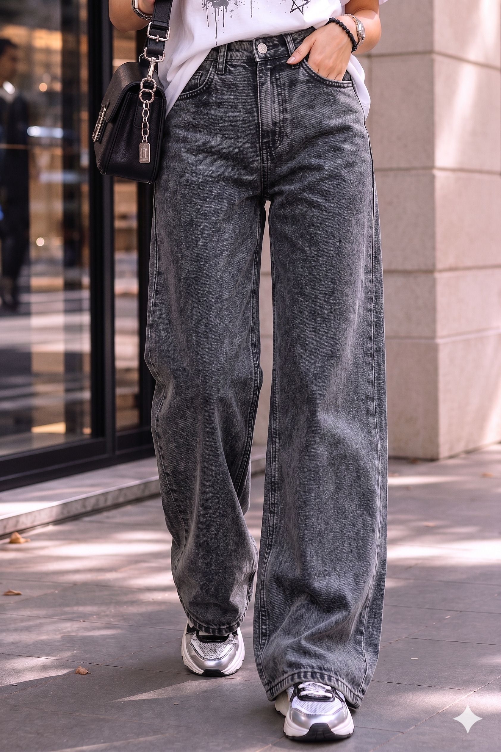 zayla Women Baggy Fit High Rise Grey Jeans-picture-36