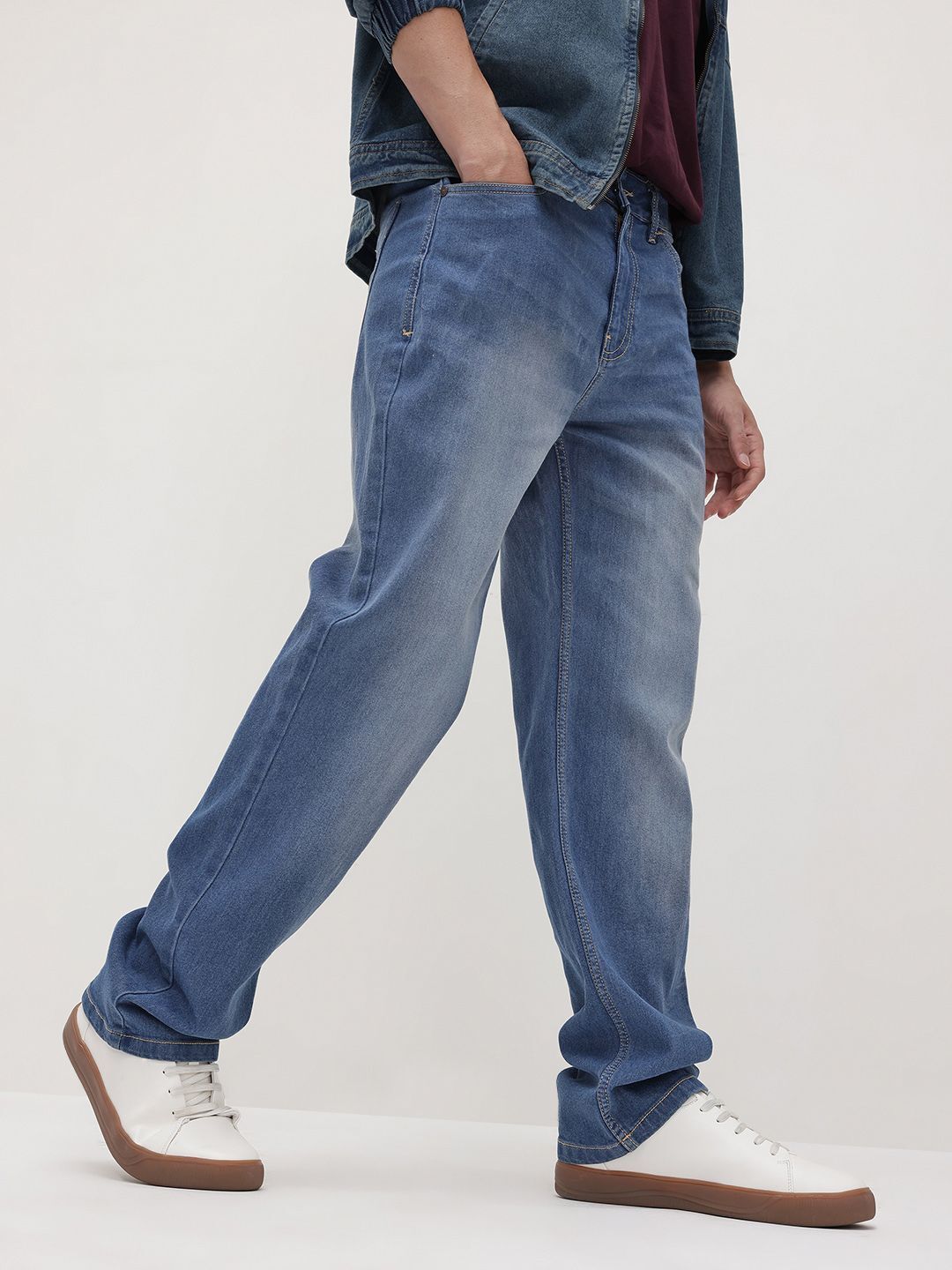 roadster Men Straight Fit Mid Rise Blue Jeans-picture-11