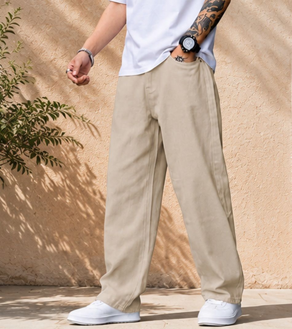 cabrrr Men Regular Mid Rise Beige Jeans-picture-19