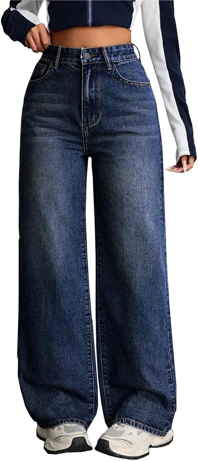 crezelle Women Loose Fit High Rise Blue Jeans-picture-16