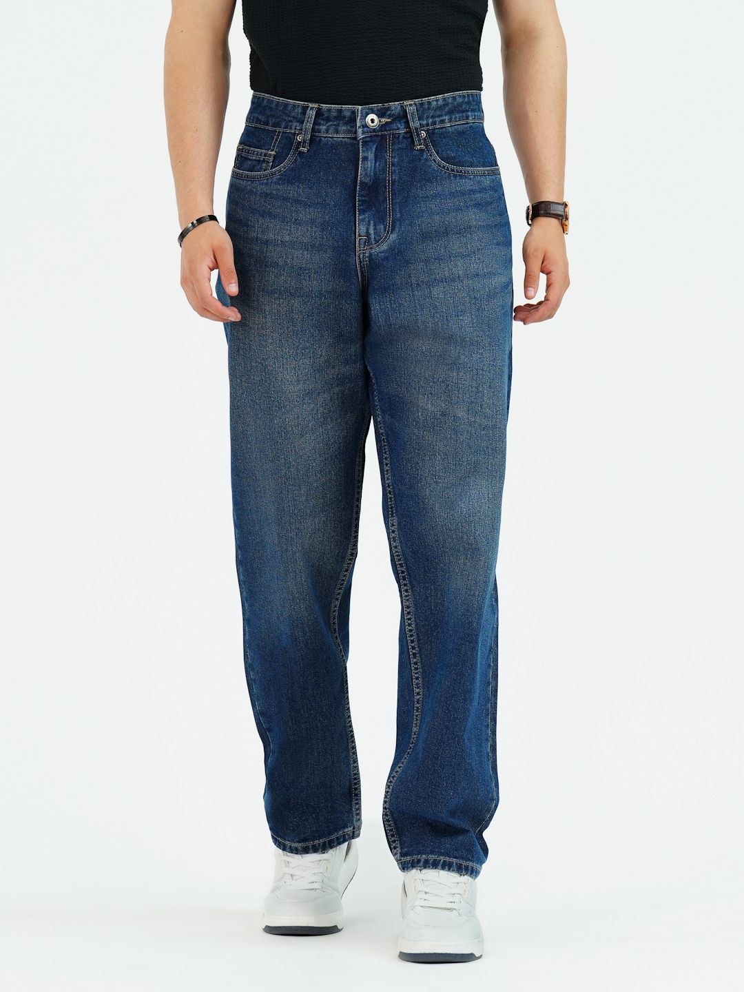 red tape Men Loose Fit Mid Rise Blue Jeans-picture-17