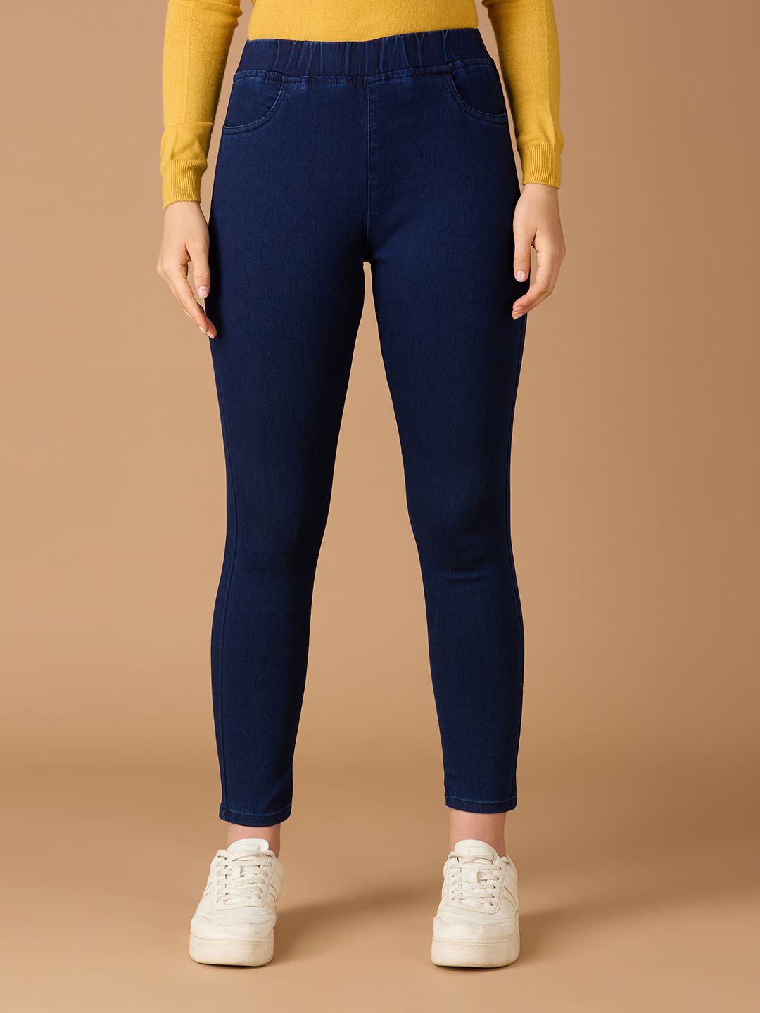 Women Skinny High Rise Black Jeans-image-17
